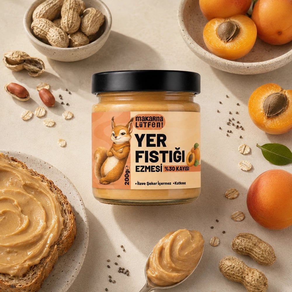 Kayısılı Yer Fıstığı Ezmesi 200 g (%30 Gün Kurusu K.) 4