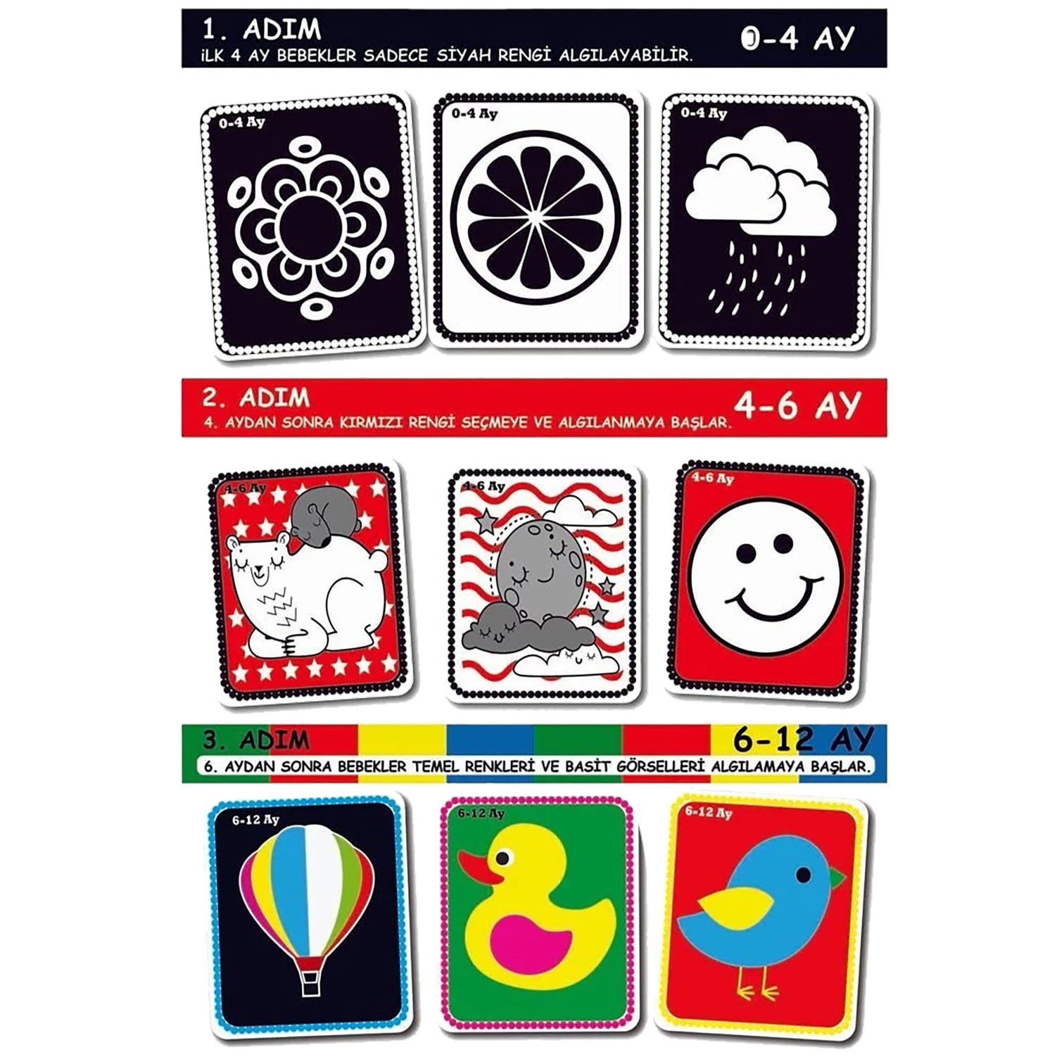 DiyToy Bebeğimin İlk Zeka Kartları 0-12 Ay 4
