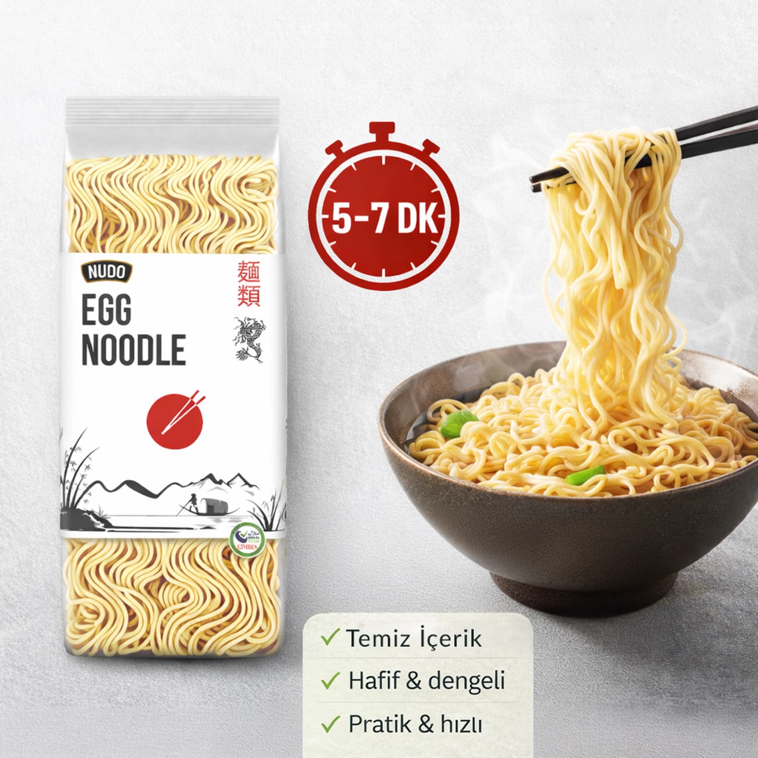 Nudo Egg Noodle (Yumurtalı Erişte - 350 g) 2