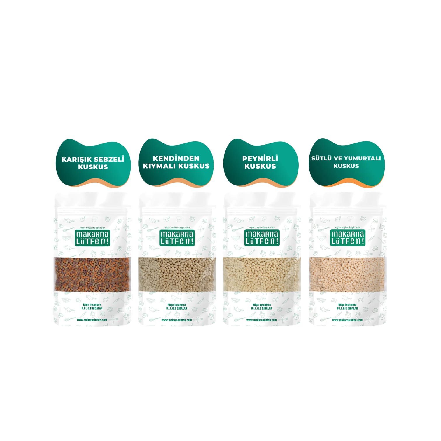 Bebekler İçin Kuskus Lezzet Şöleni Seti (4x250 gr) 2