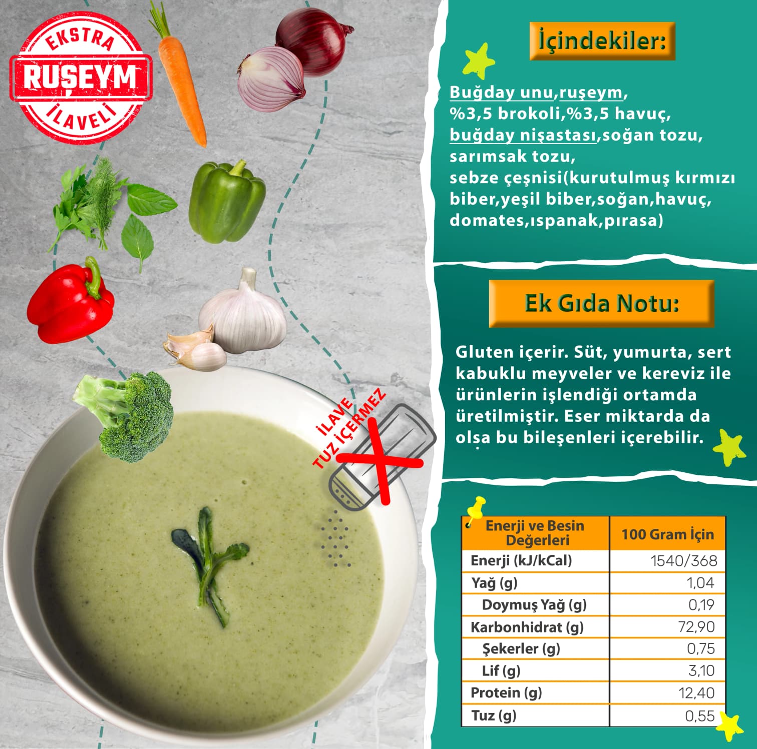 Bebeğiniz İçin Doğal Lezzet: Brokoli ve Havuçlu Şifa Çorbası (50 gr, 8+ Ay) 3