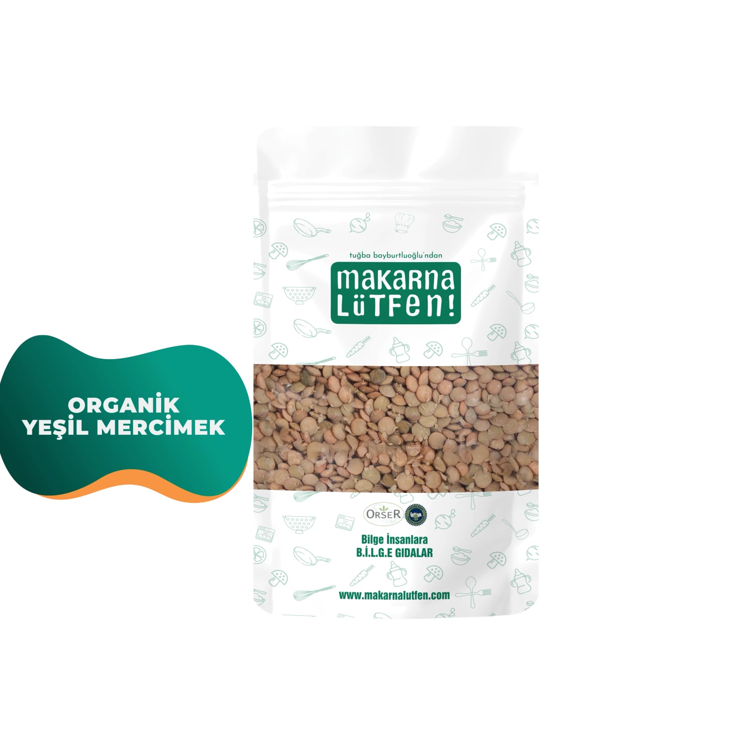 Organik Yeşil Mercimek (250 gram) 2