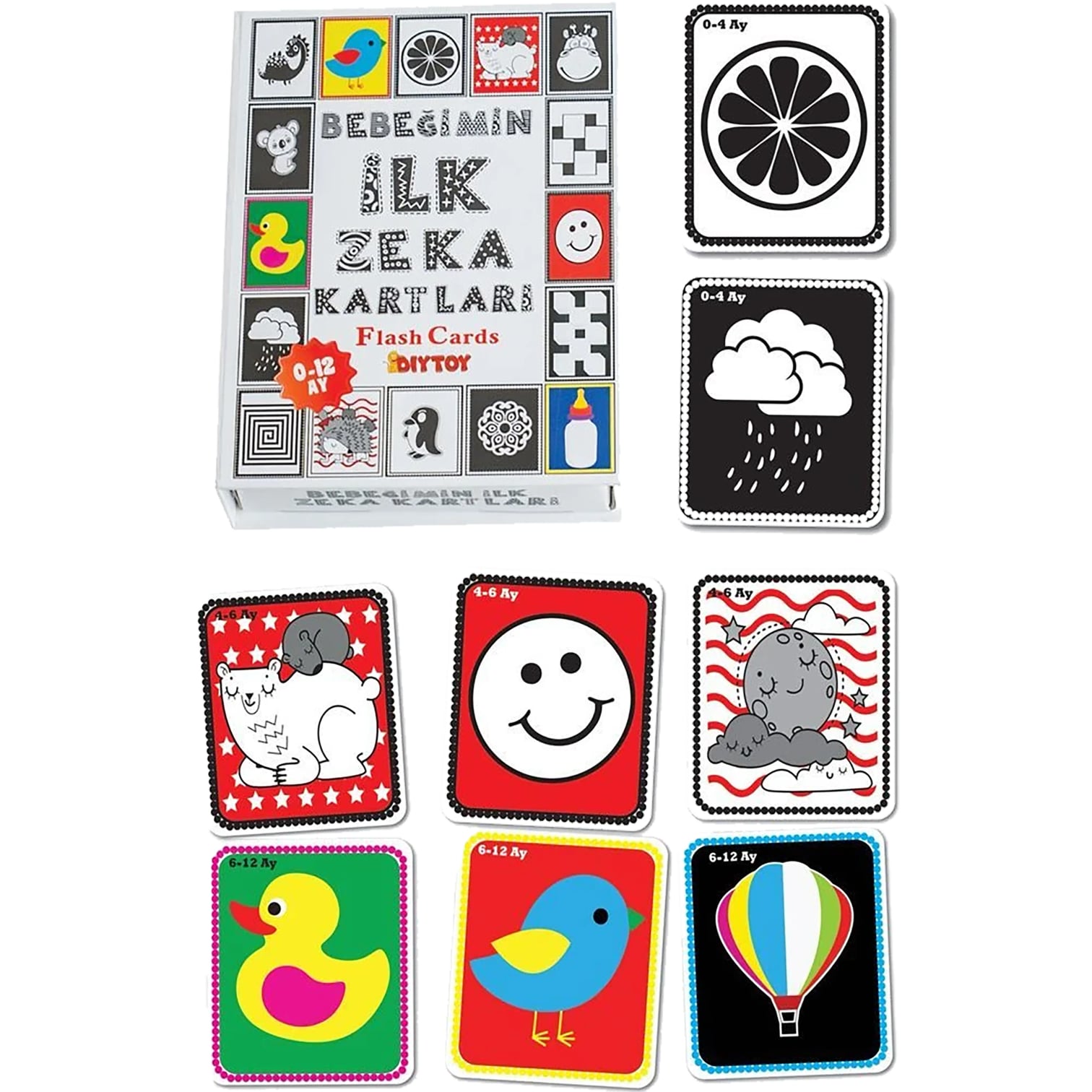 DiyToy Bebeğimin İlk Zeka Kartları 0-12 Ay 5