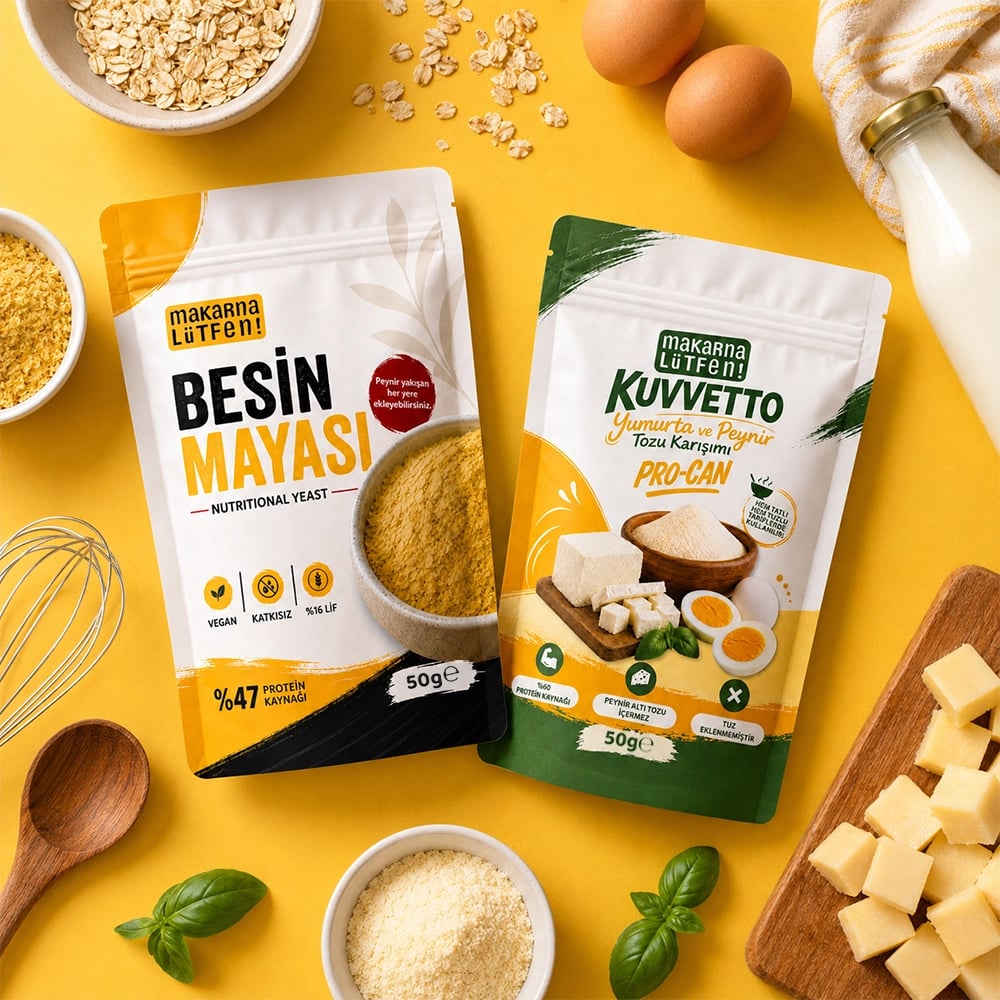 Avantajlı Besin Mayası ve Yumurta Peynir Tozu Karışımı (Protein Seti - 50'şer gram) 3