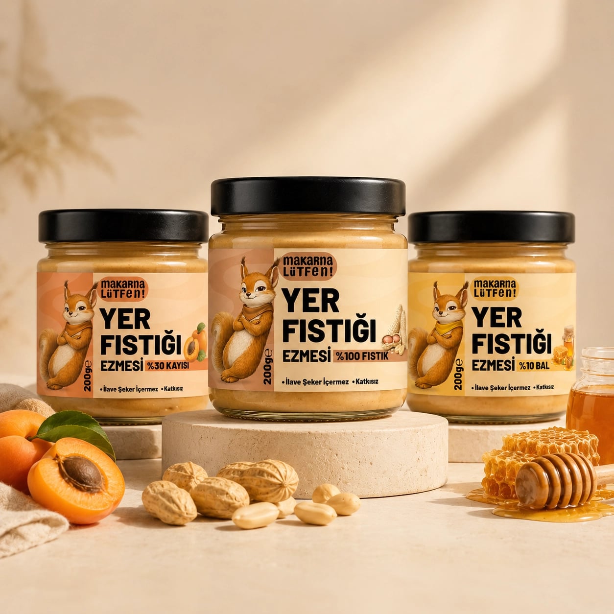Makarna Lütfen 3x200g Yer Fıstığı Ezmesi - Sporcu ve Sağlık Dostu 2