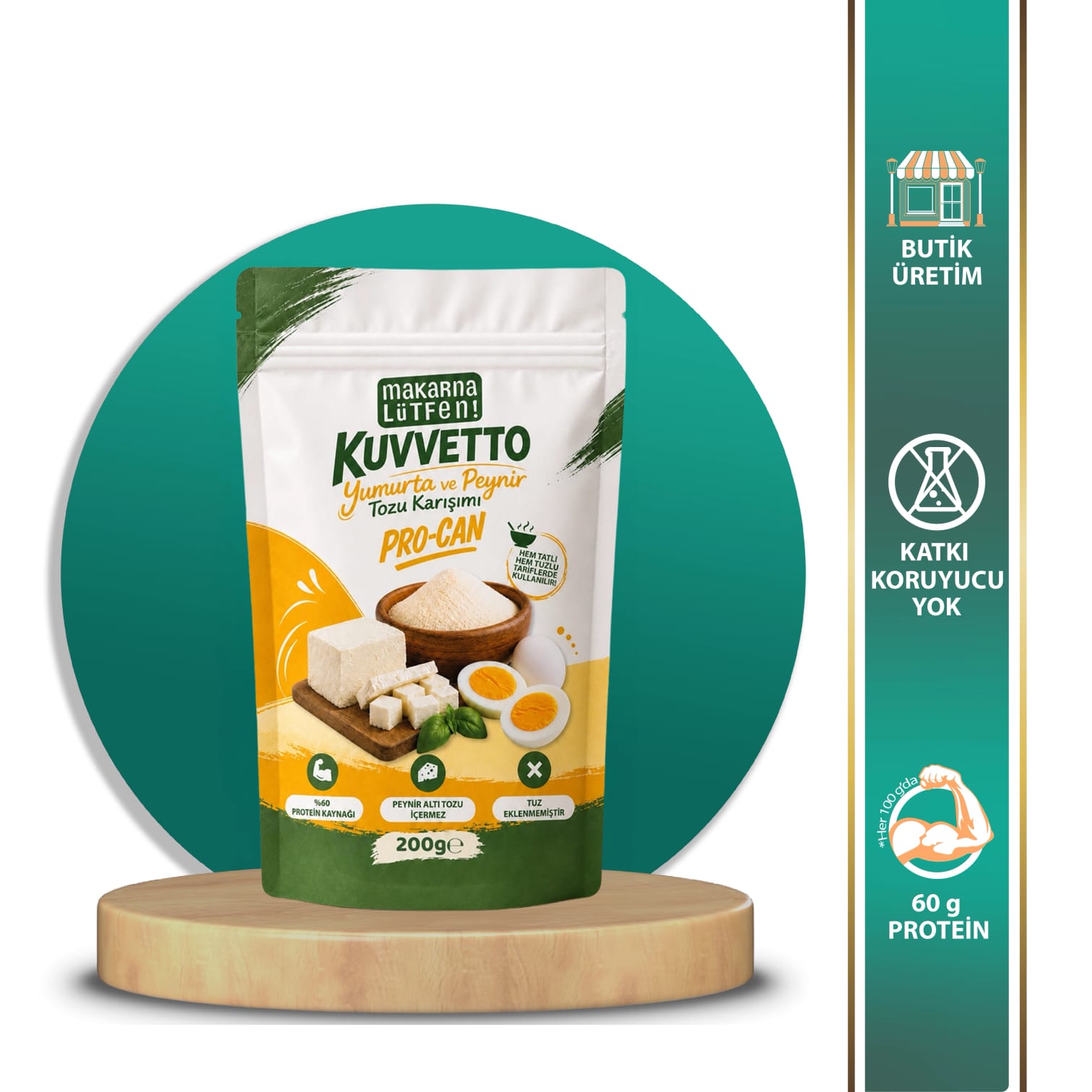 Kuvvetto Procan Yumurta ve Peynir Tozu Karışımı (200 gram) 3