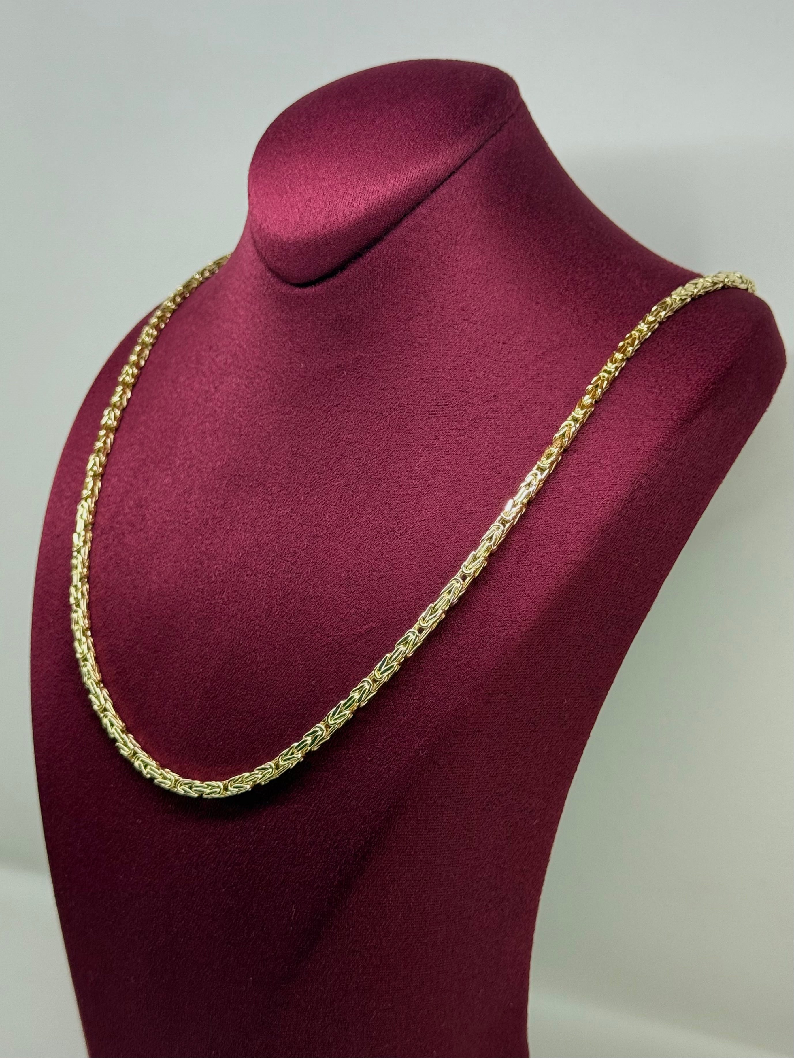 14 K 3mm Kral Zincir Altın Kolye