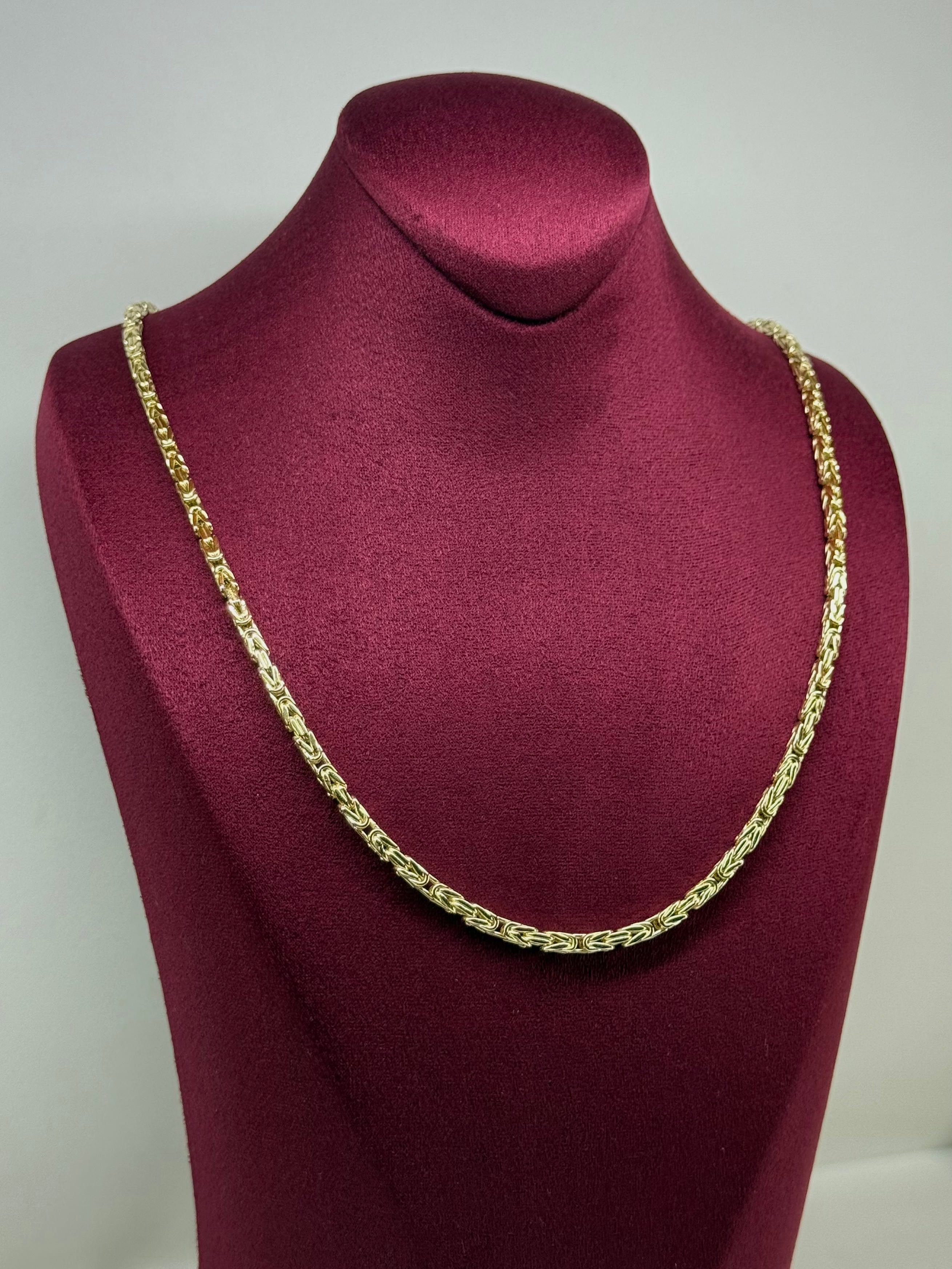 14 K 3mm Kral Zincir Altın Kolye