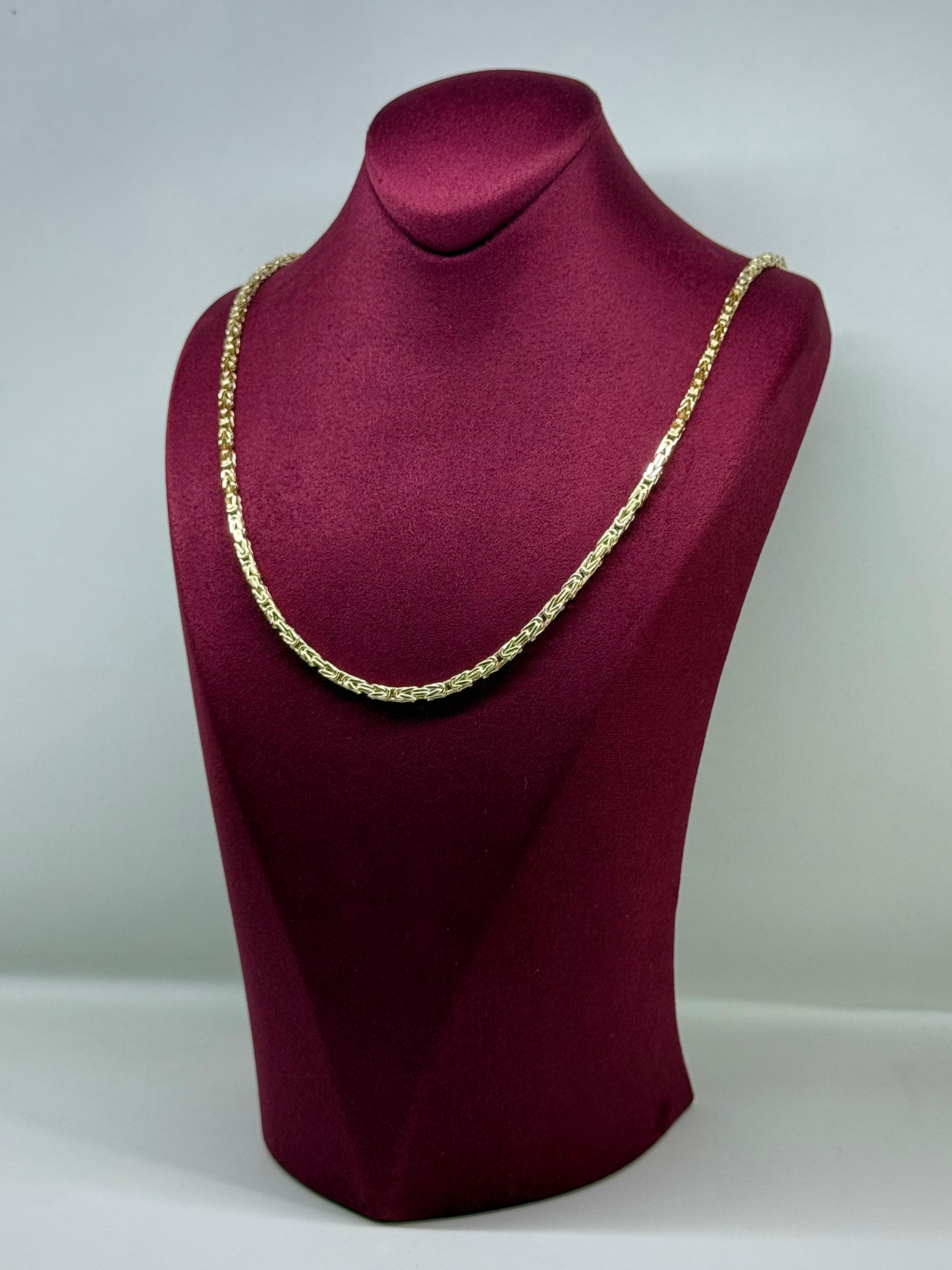 14 K 3mm Kral Zincir Altın Kolye