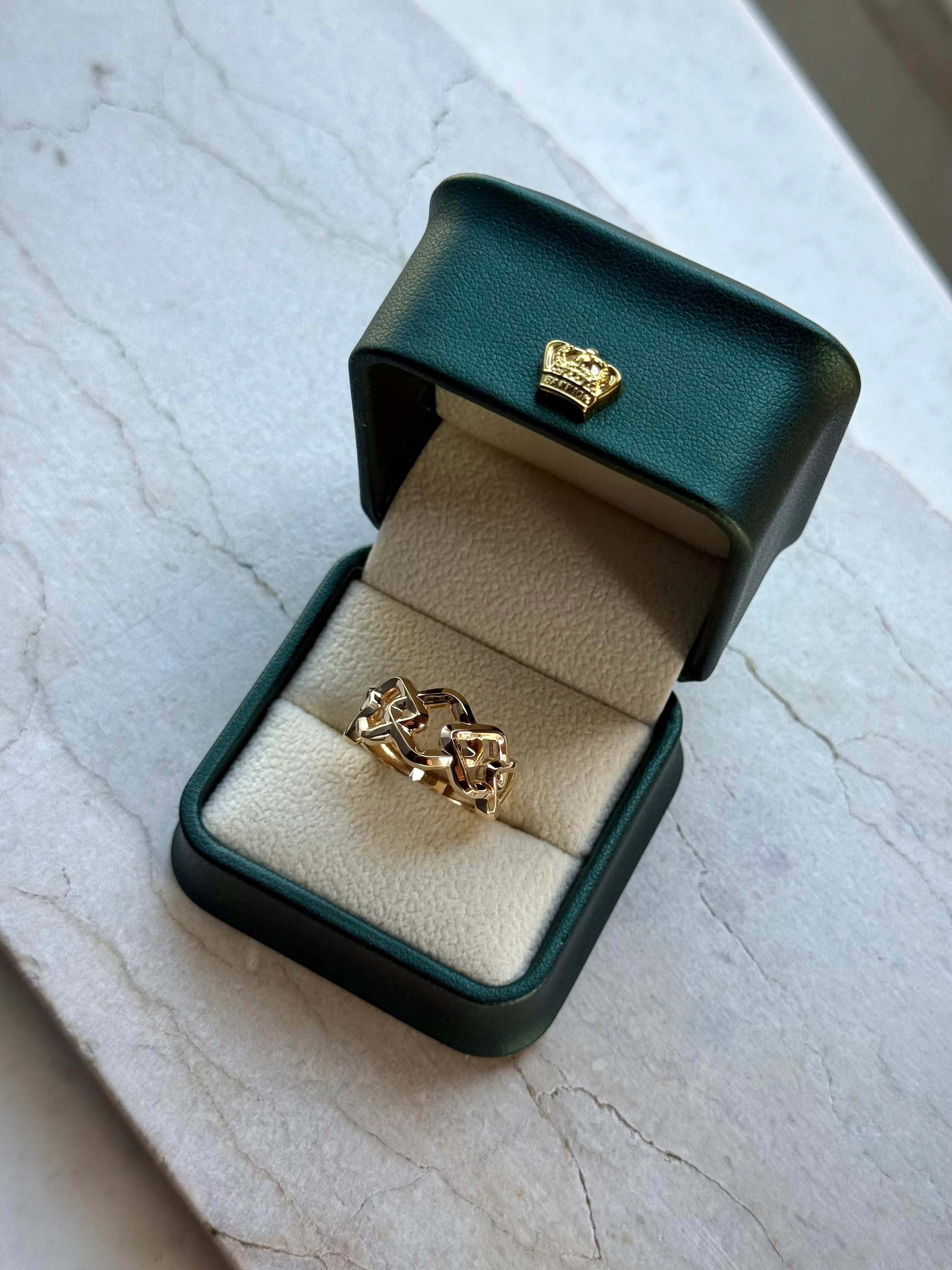 14 K Örgü Altın Yüzük