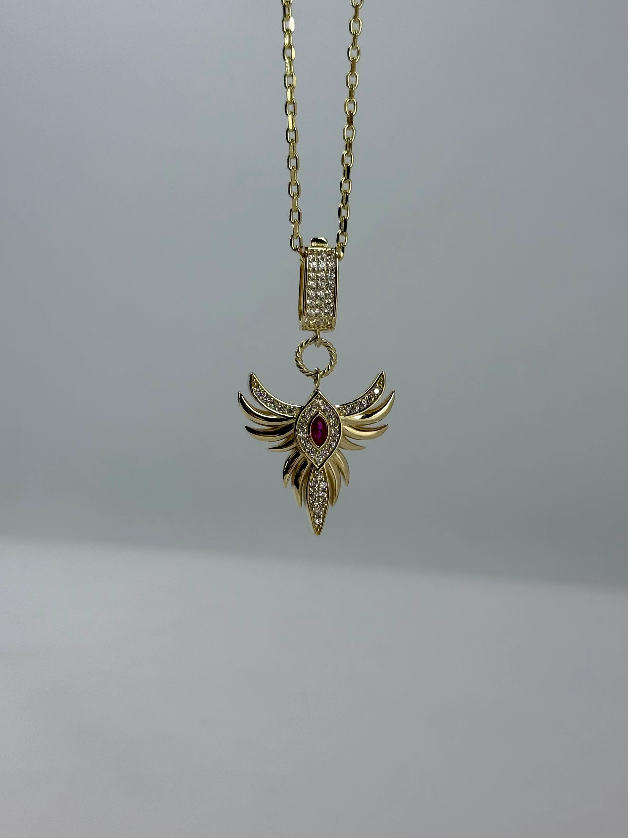 14 K Anka Kuşu Altın Kolye