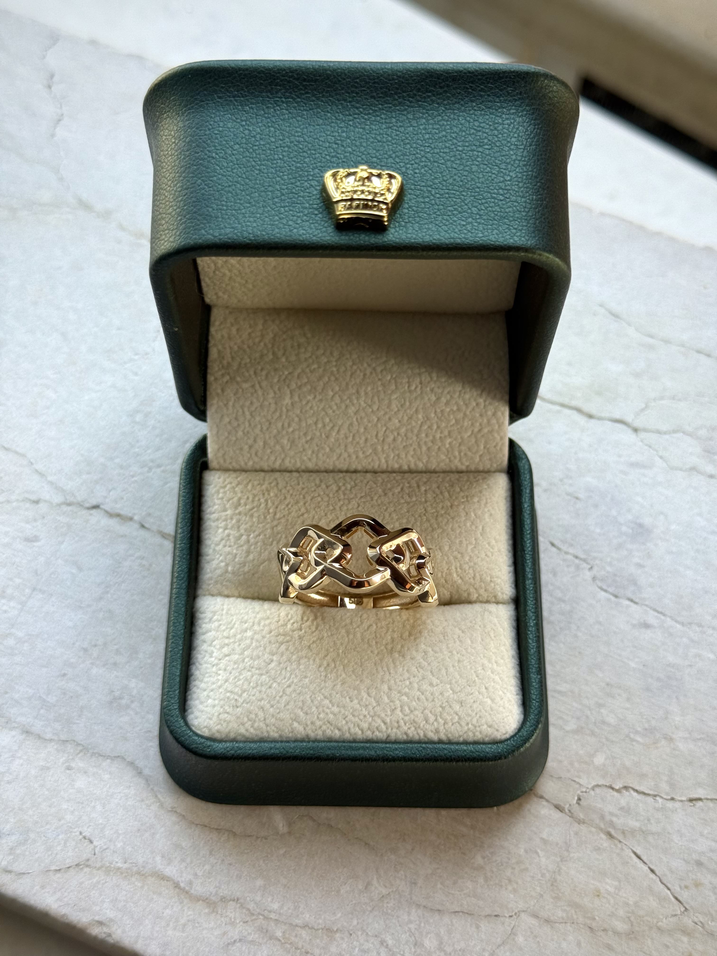 14 K Örgü Altın Yüzük