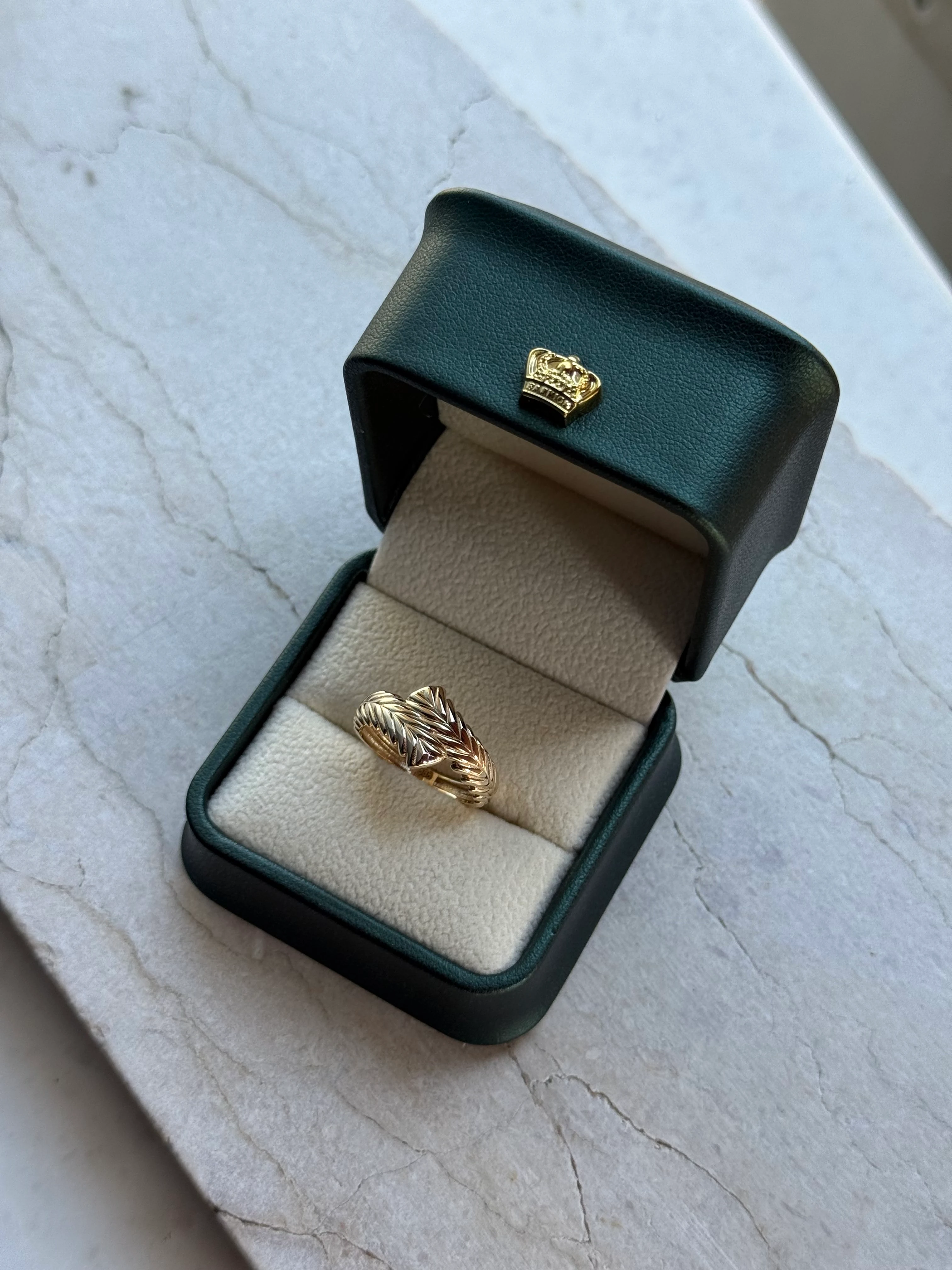 14 K Bombeli Sarmal Altın Yüzük