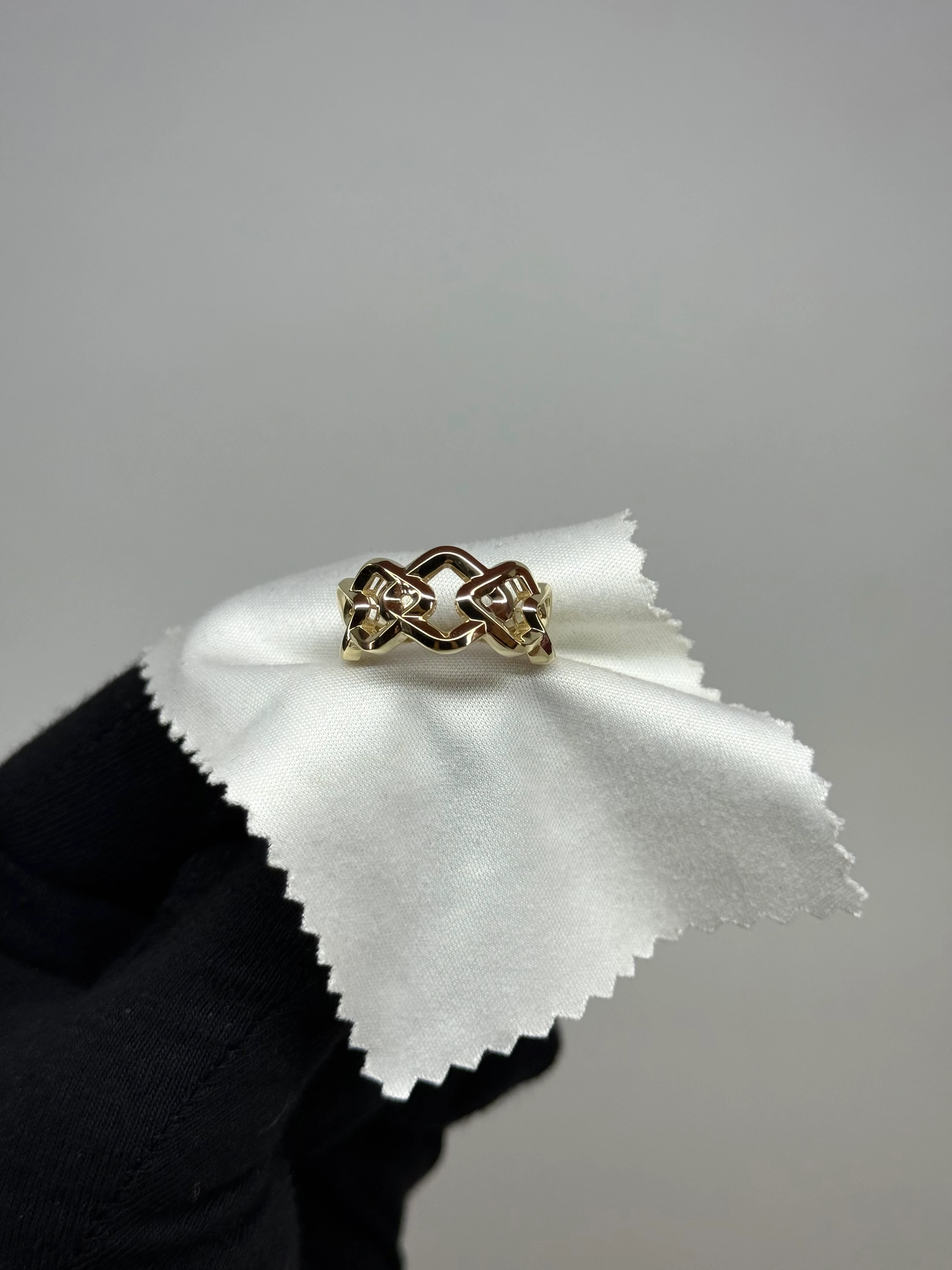 14 K Örgü Altın Yüzük