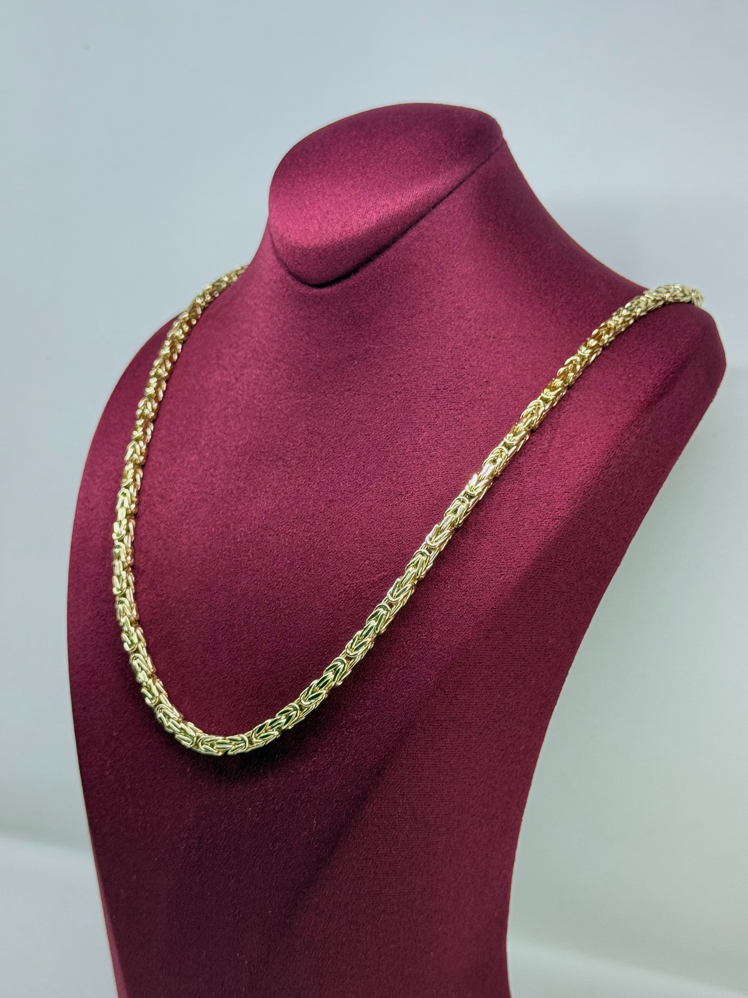 14 K 4mm Kral Zincir Altın Kolye