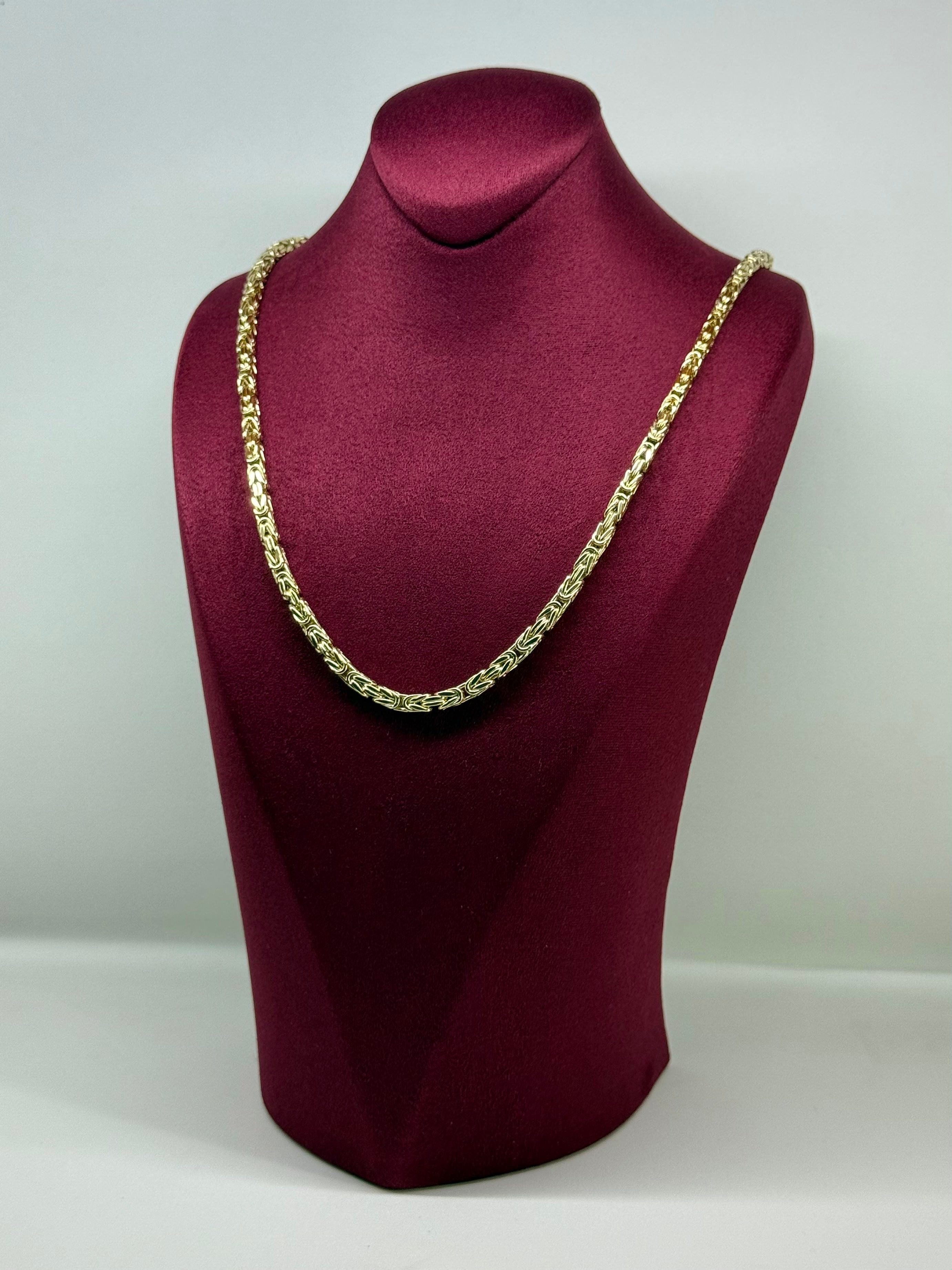 14 K 4mm Kral Zincir Altın Kolye