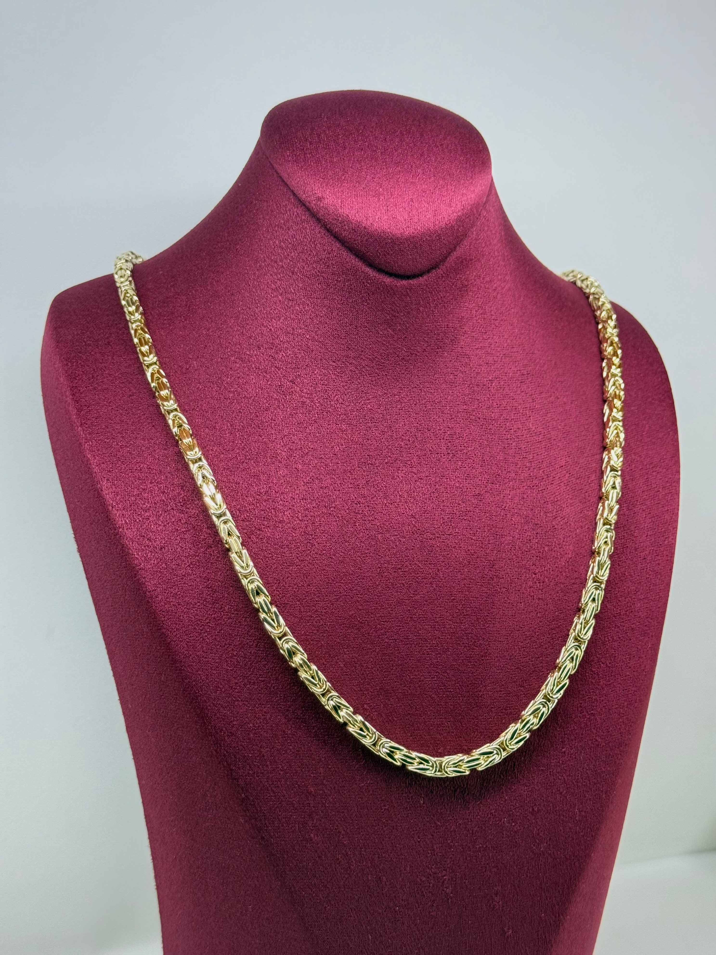 14 K 4mm Kral Zincir Altın Kolye