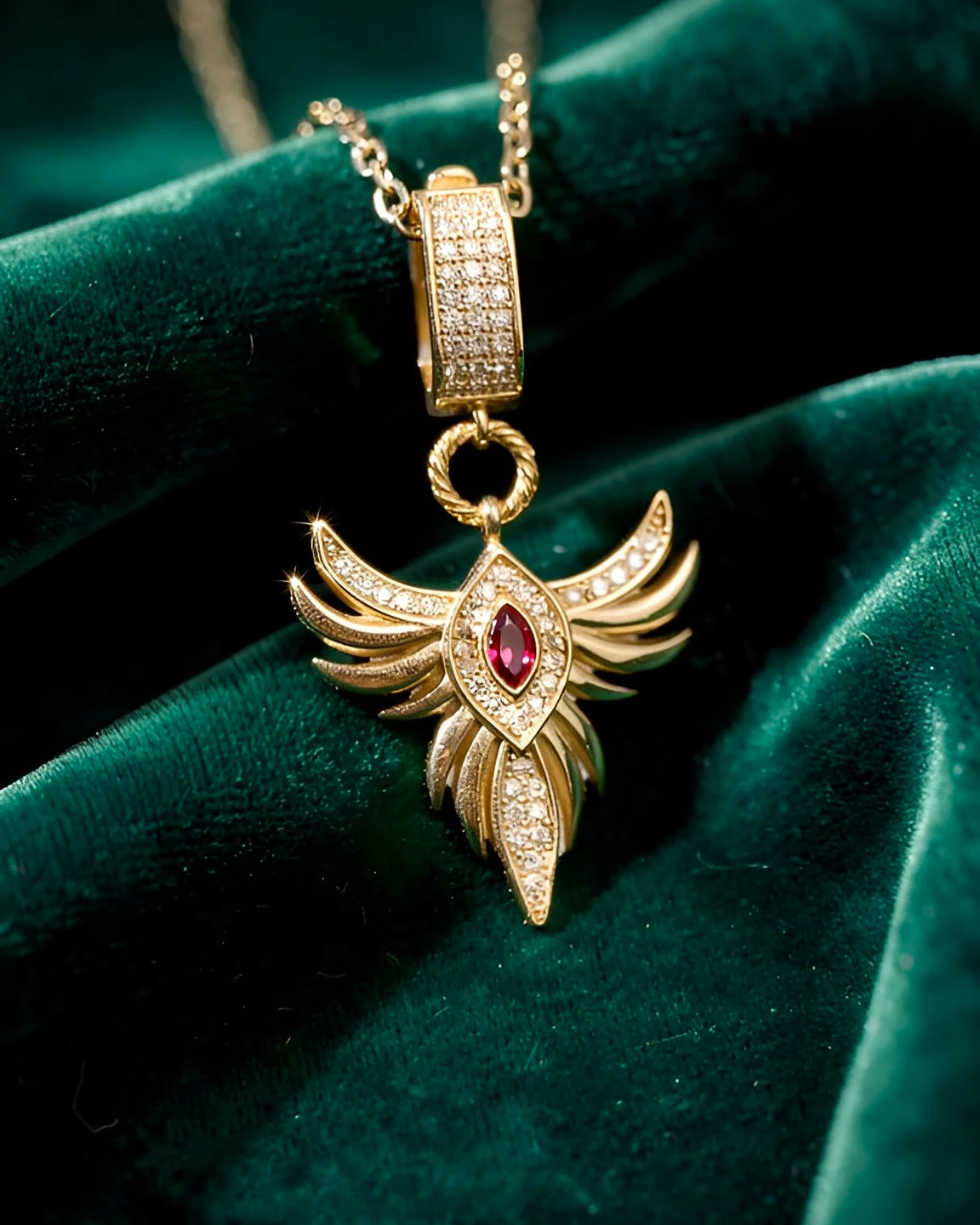 14 K Anka Kuşu Altın Kolye