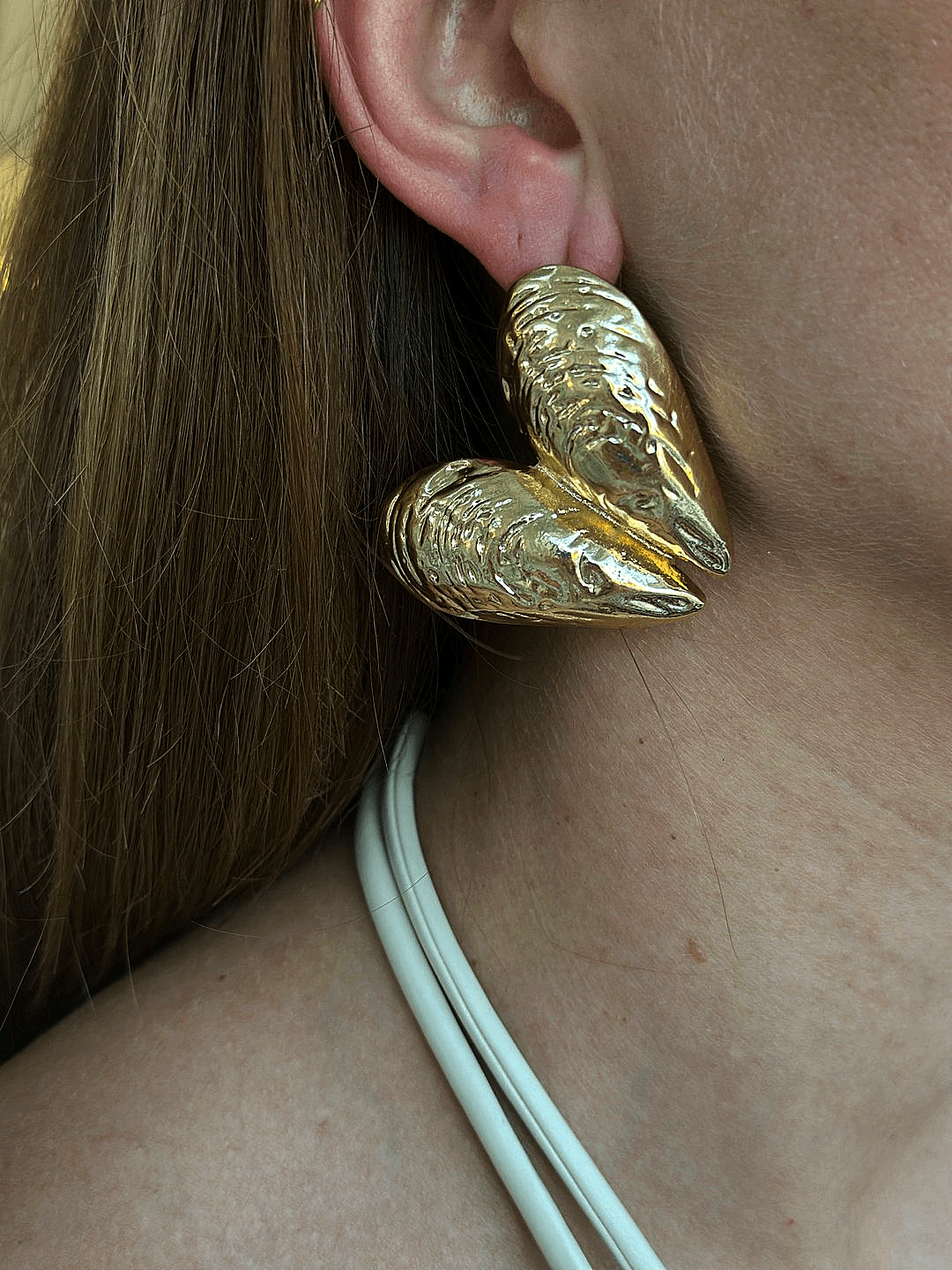 Gold cuore küpe