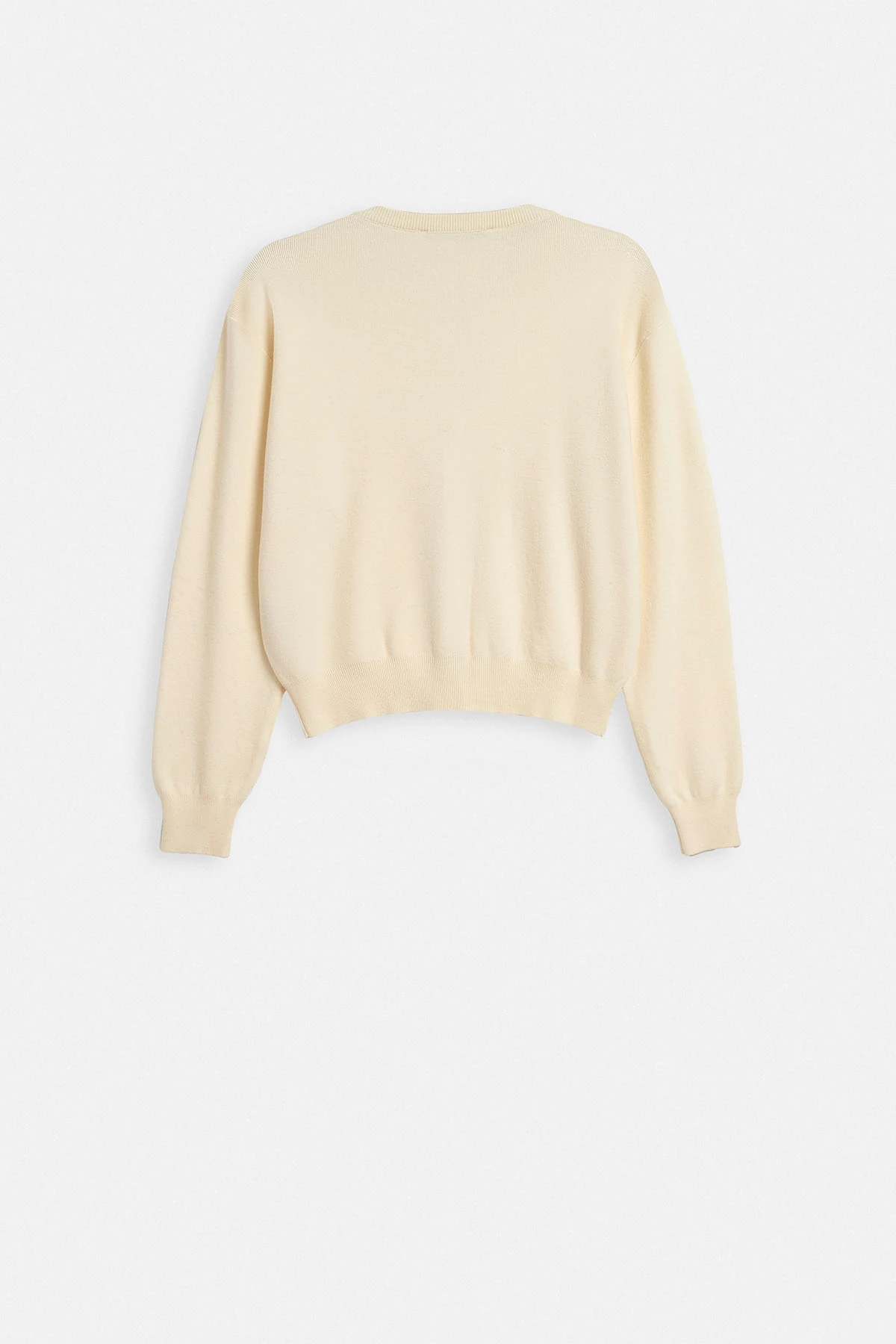 YUMUŞAK DOKULU TRİKO HIRKA - EKRU