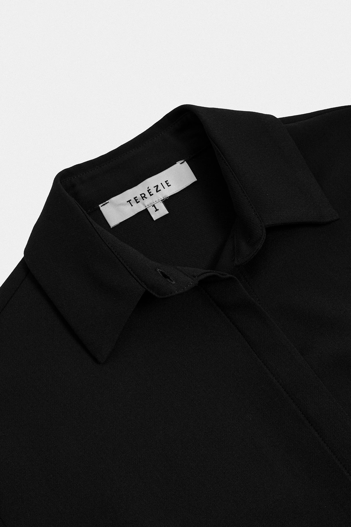 OSLO VOLANLI KISA GÖMLEK - SİYAH