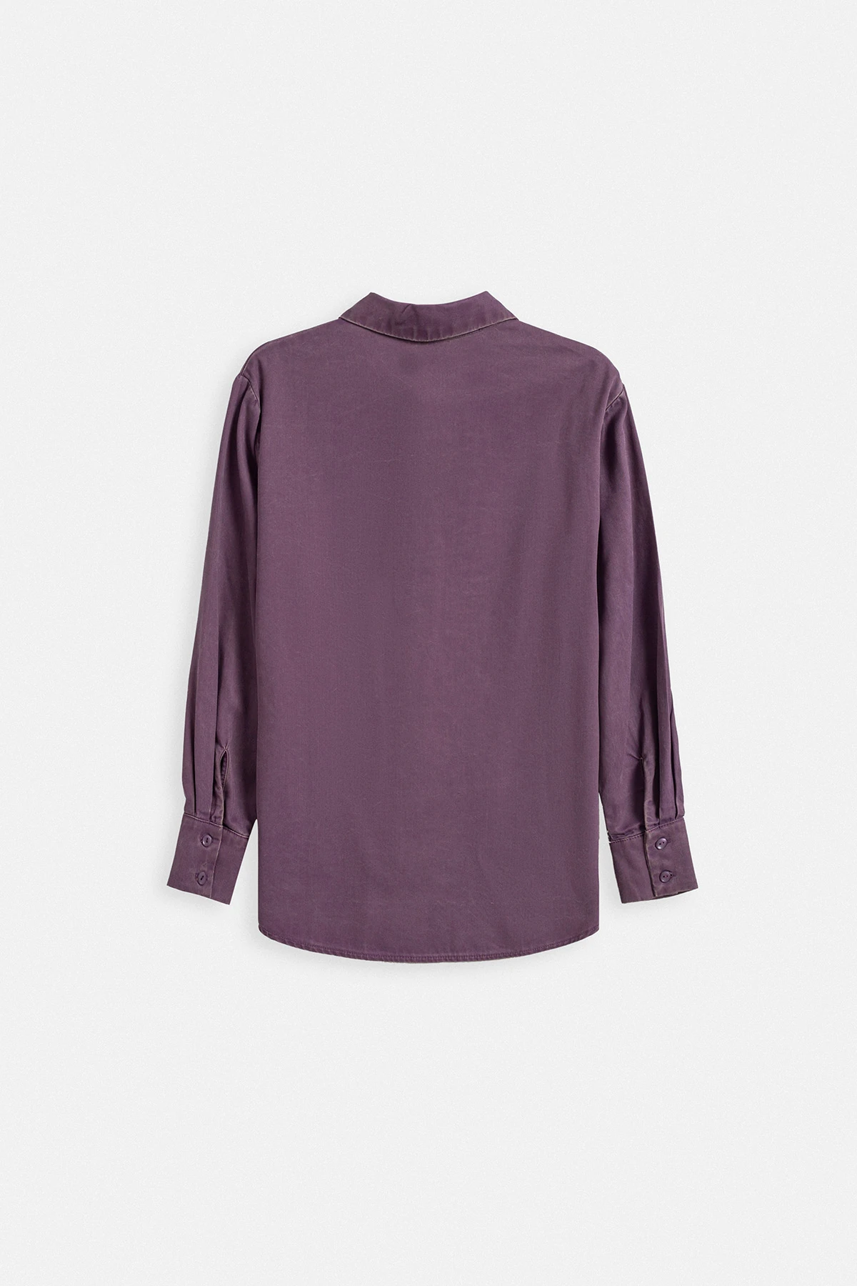 MOLIN YIKAMALI TENCEL GÖMLEK - MÜRDÜM