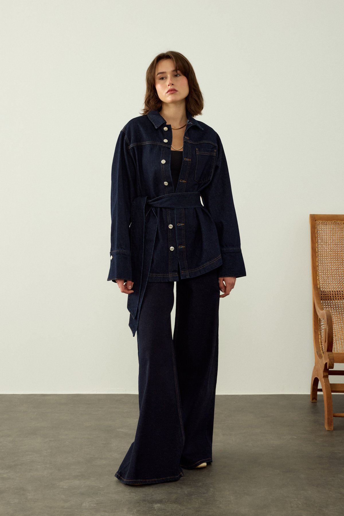 WRAP DENIM CEKET