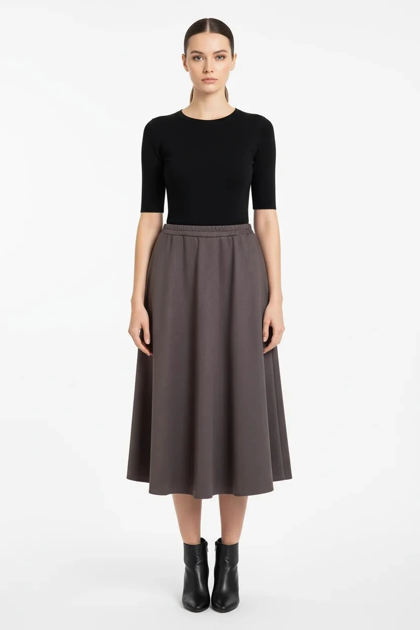 SCUBA SUET MIDI ETEK - ANTRASİT