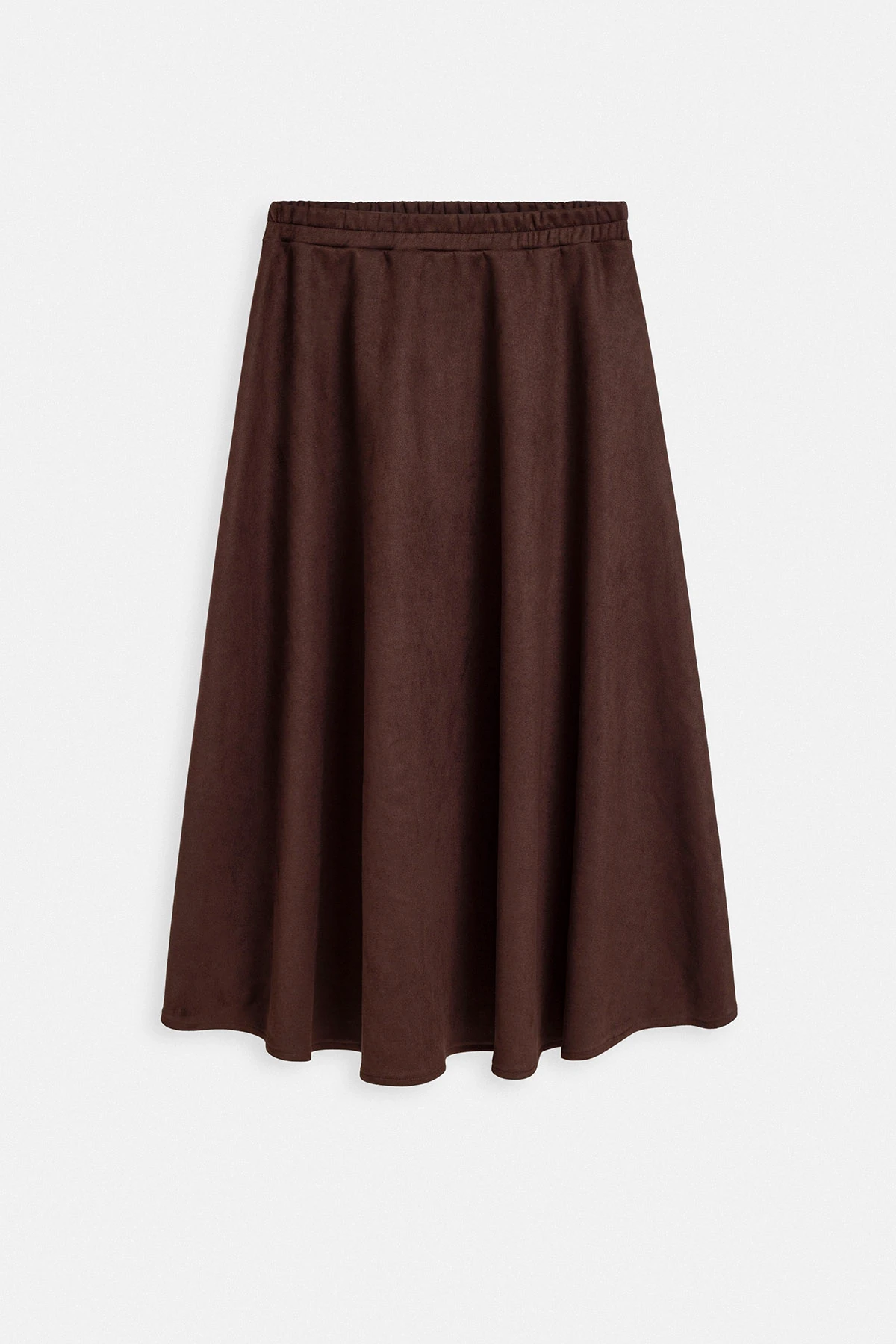 SCUBA SUET MIDI ETEK - KAHVE