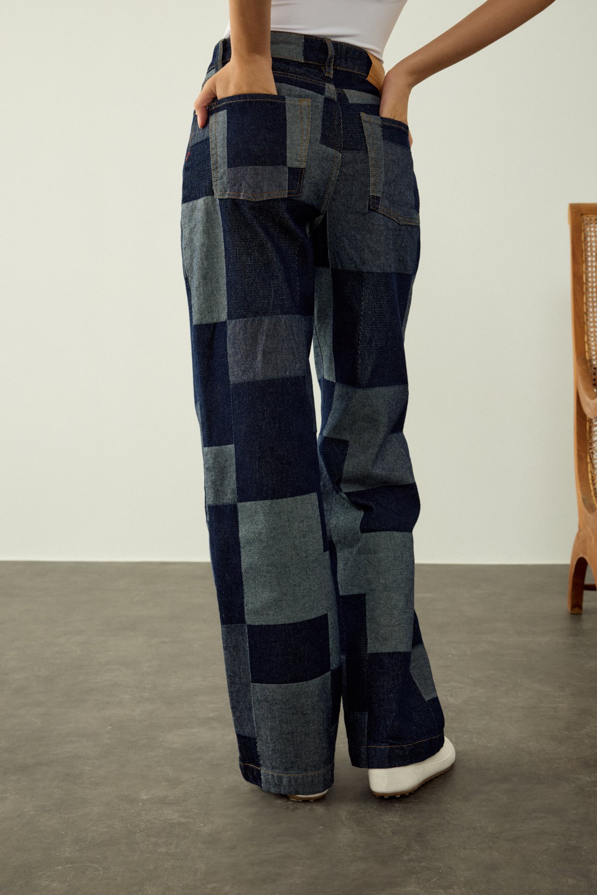 CORY PATCHWORK JEAN PANTOLON - İNDİGO