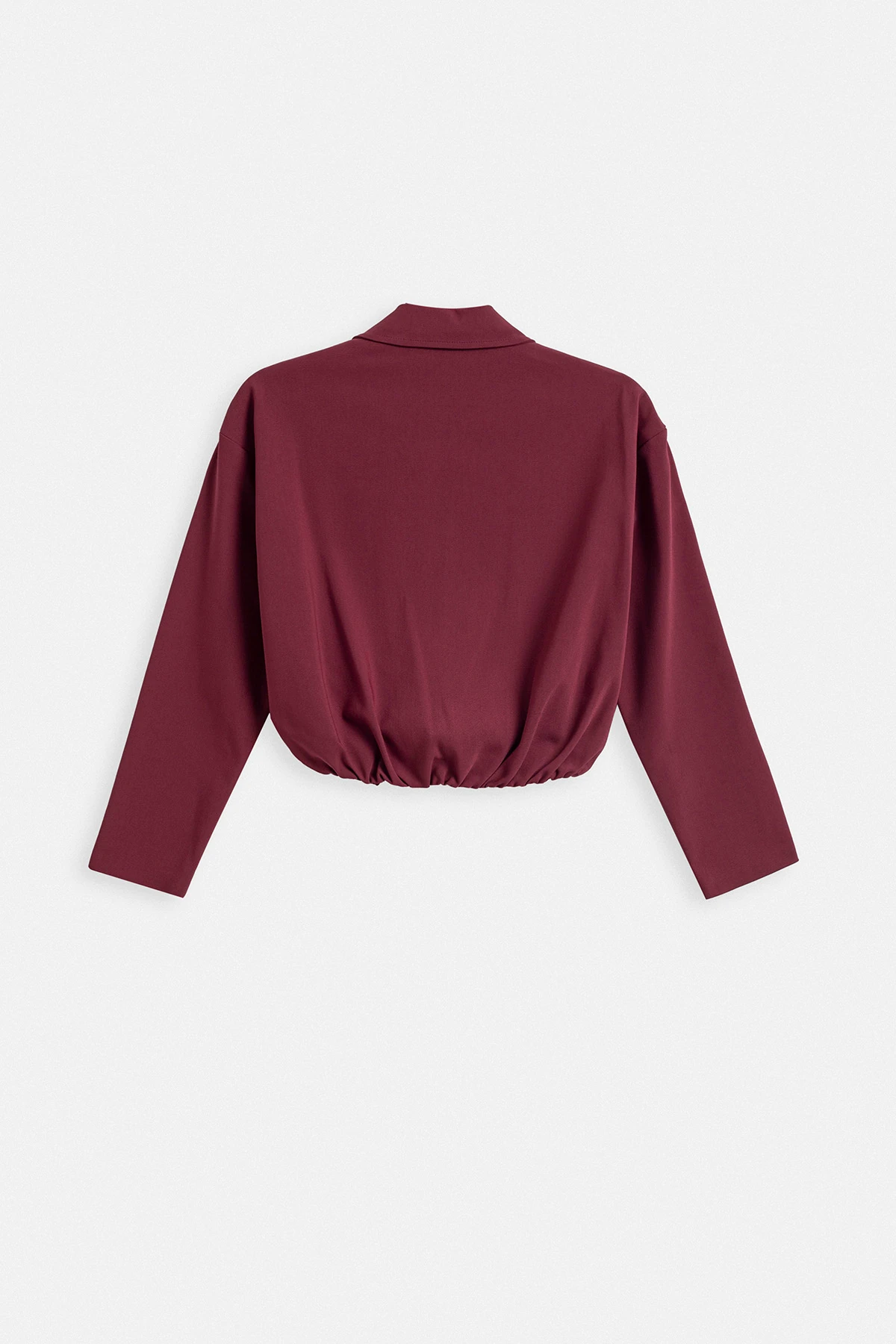 FERMUARLI BOMBER DIŞ CEKET - BORDO
