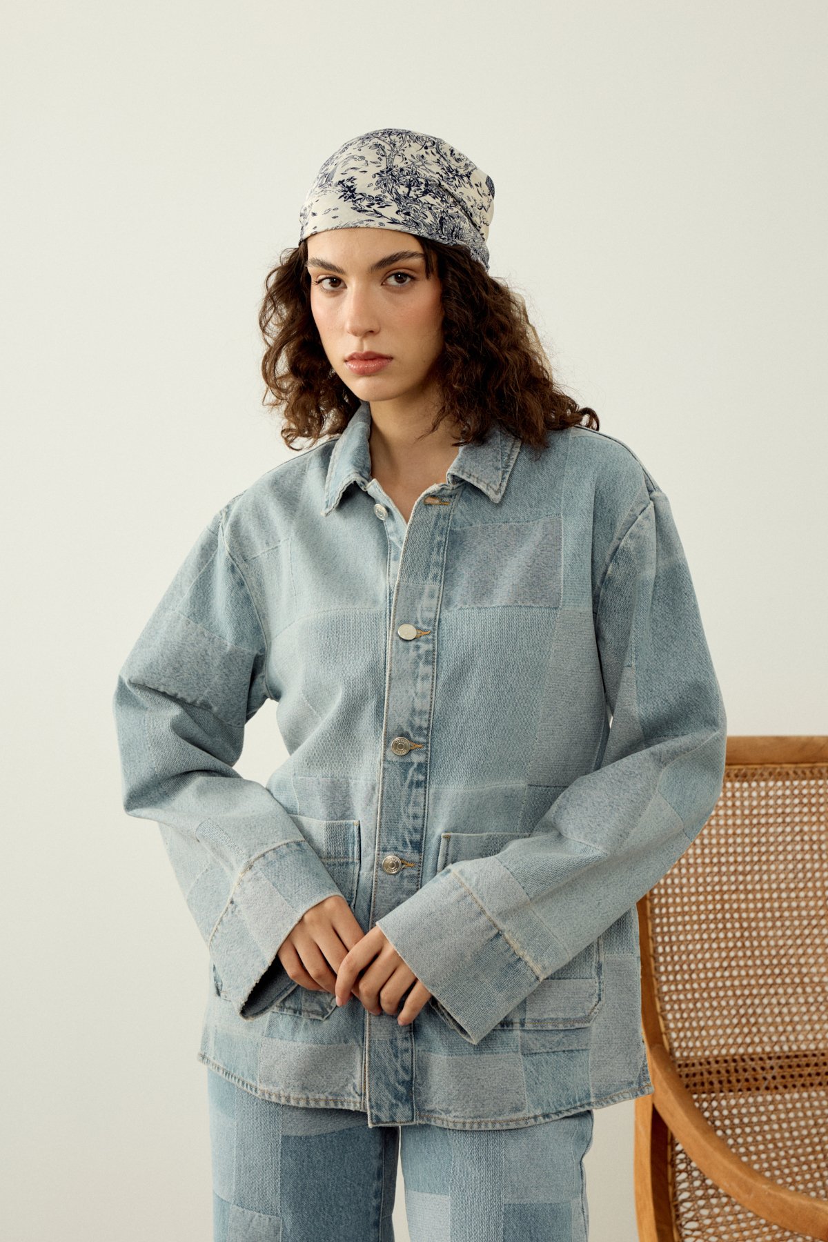 CORY PATCHWORK DENIM CEKET - MAVİ