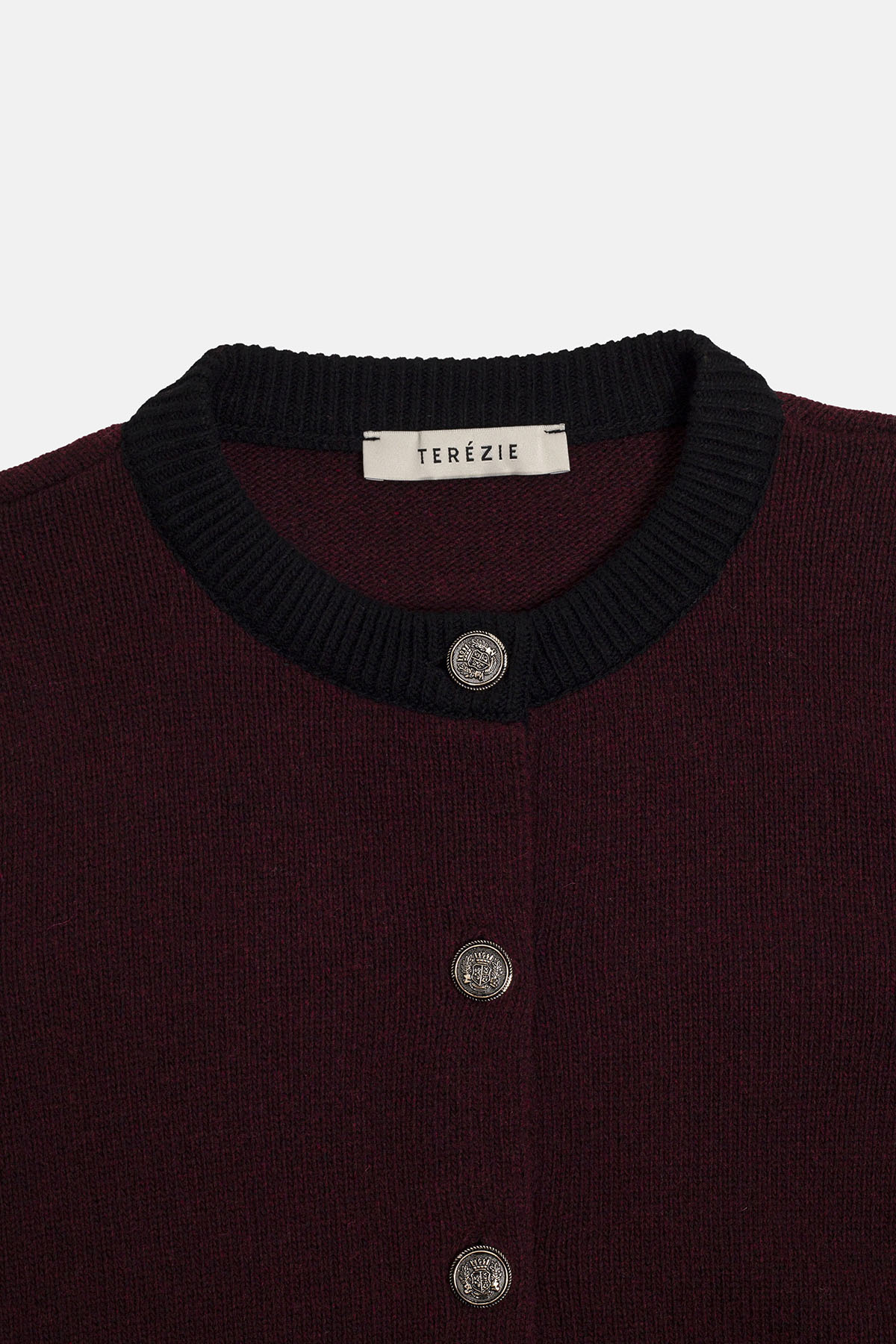 CEP DETAYLI YÜN TRIKO HIRKA - BORDO