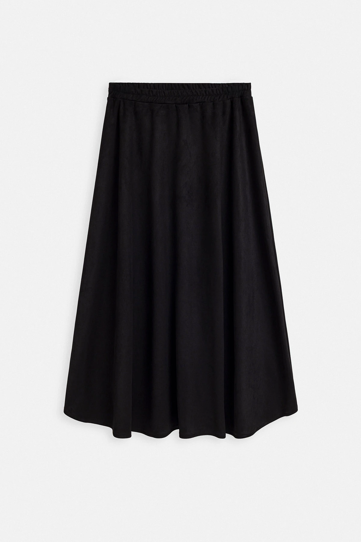 SCUBA SUET MIDI ETEK - SİYAH