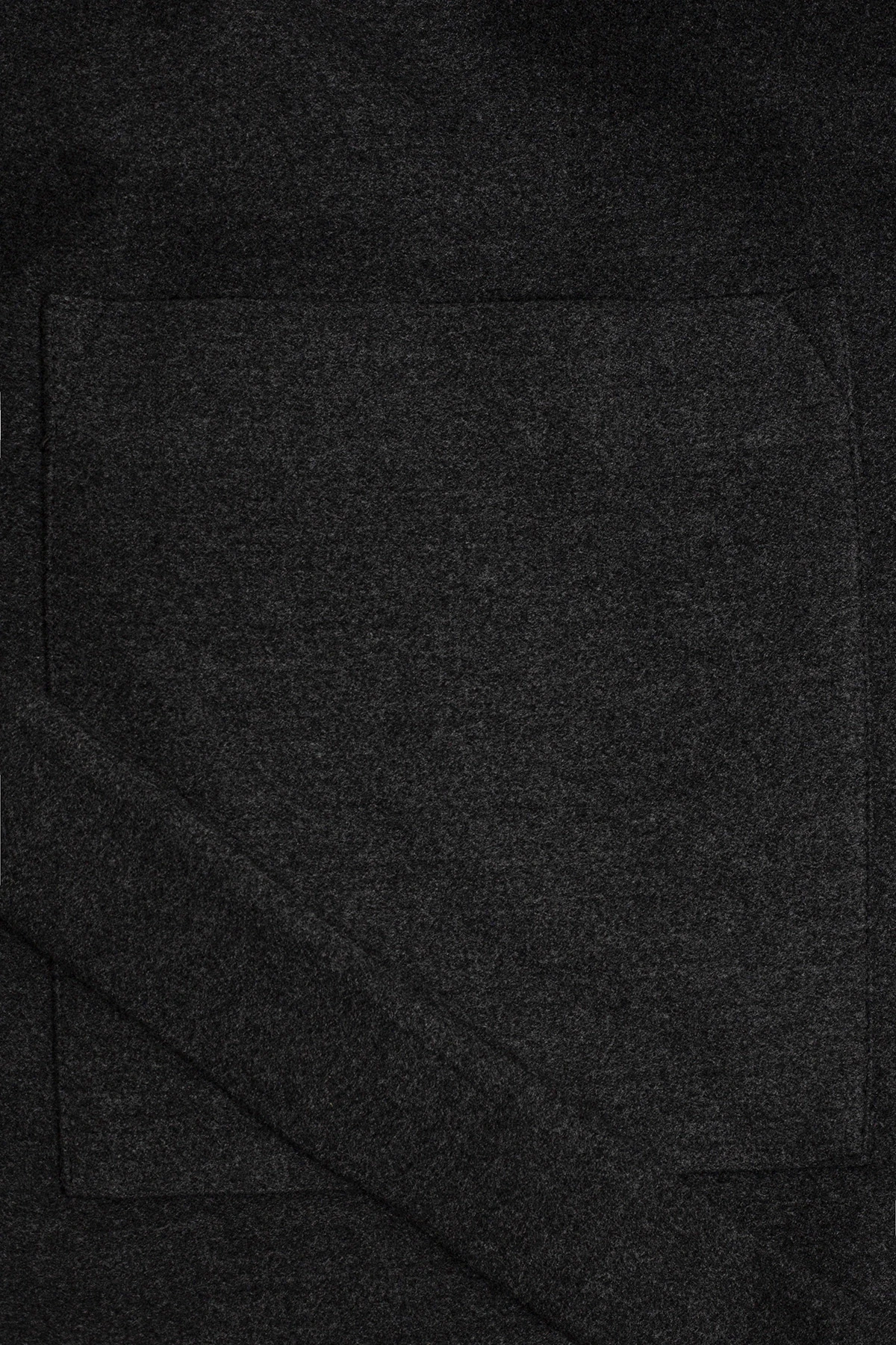 PAMUK KARIŞIMLI OVERSIZE KISA KABAN - ANTRASİT