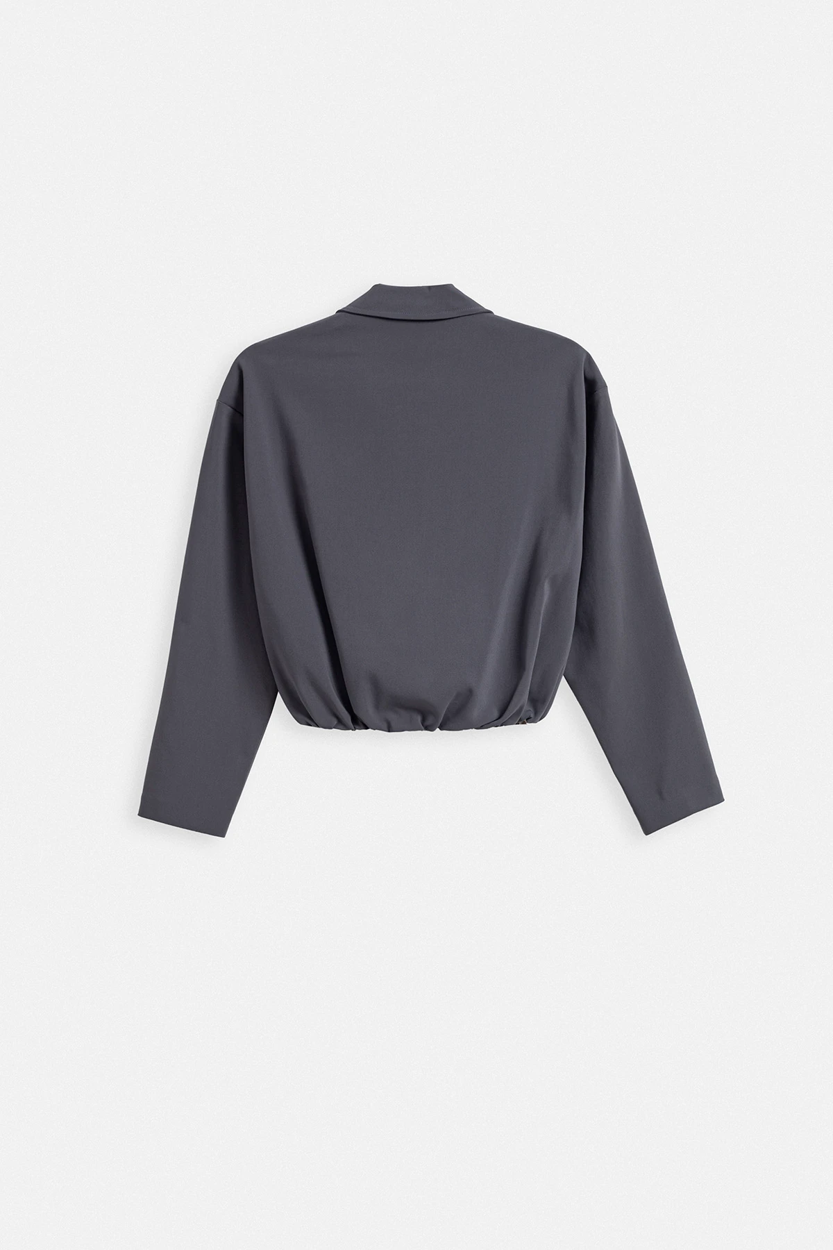 FERMUARLI BOMBER DIŞ CEKET - GRİ