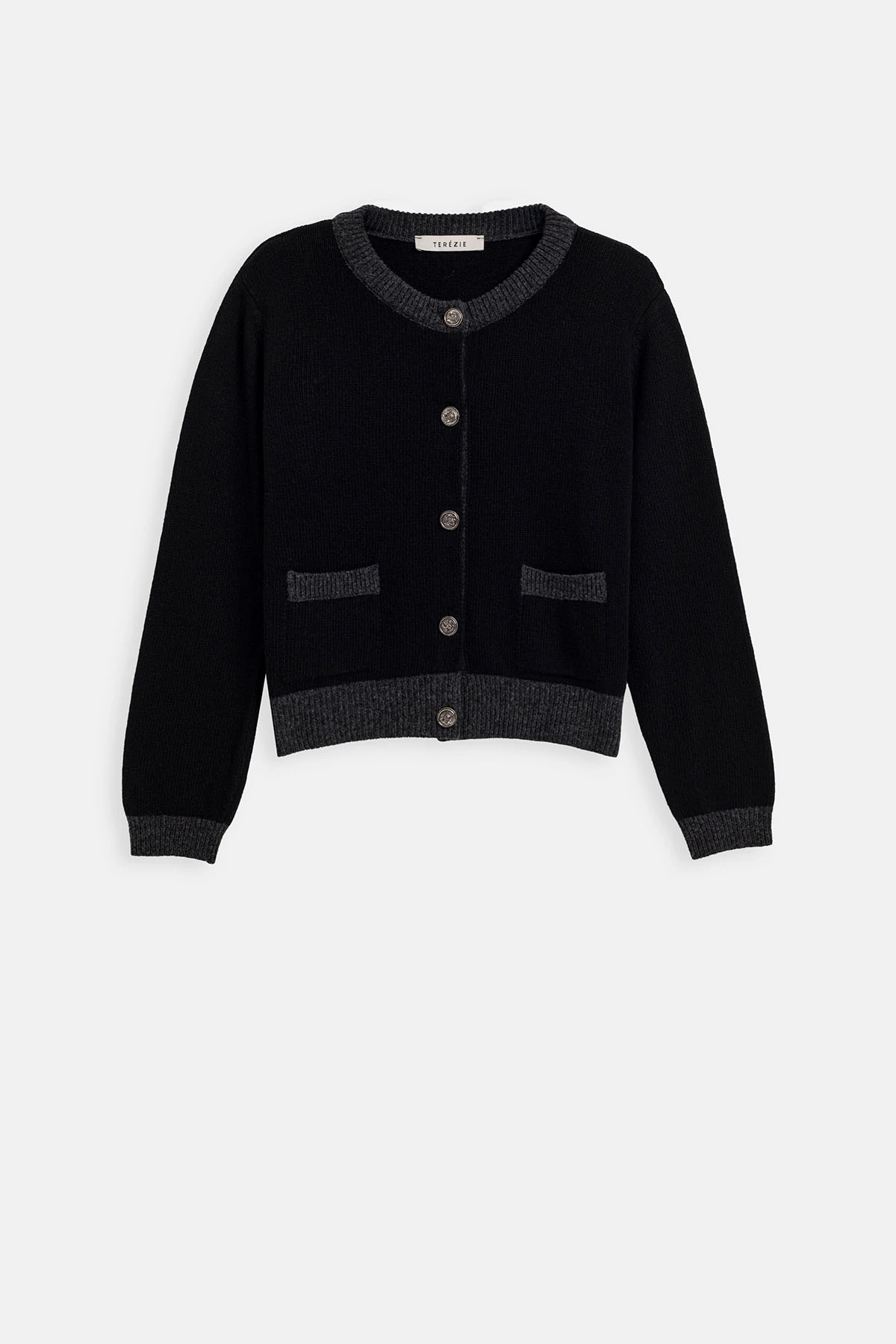 CEP DETAYLI YÜN TRIKO HIRKA - SİYAH