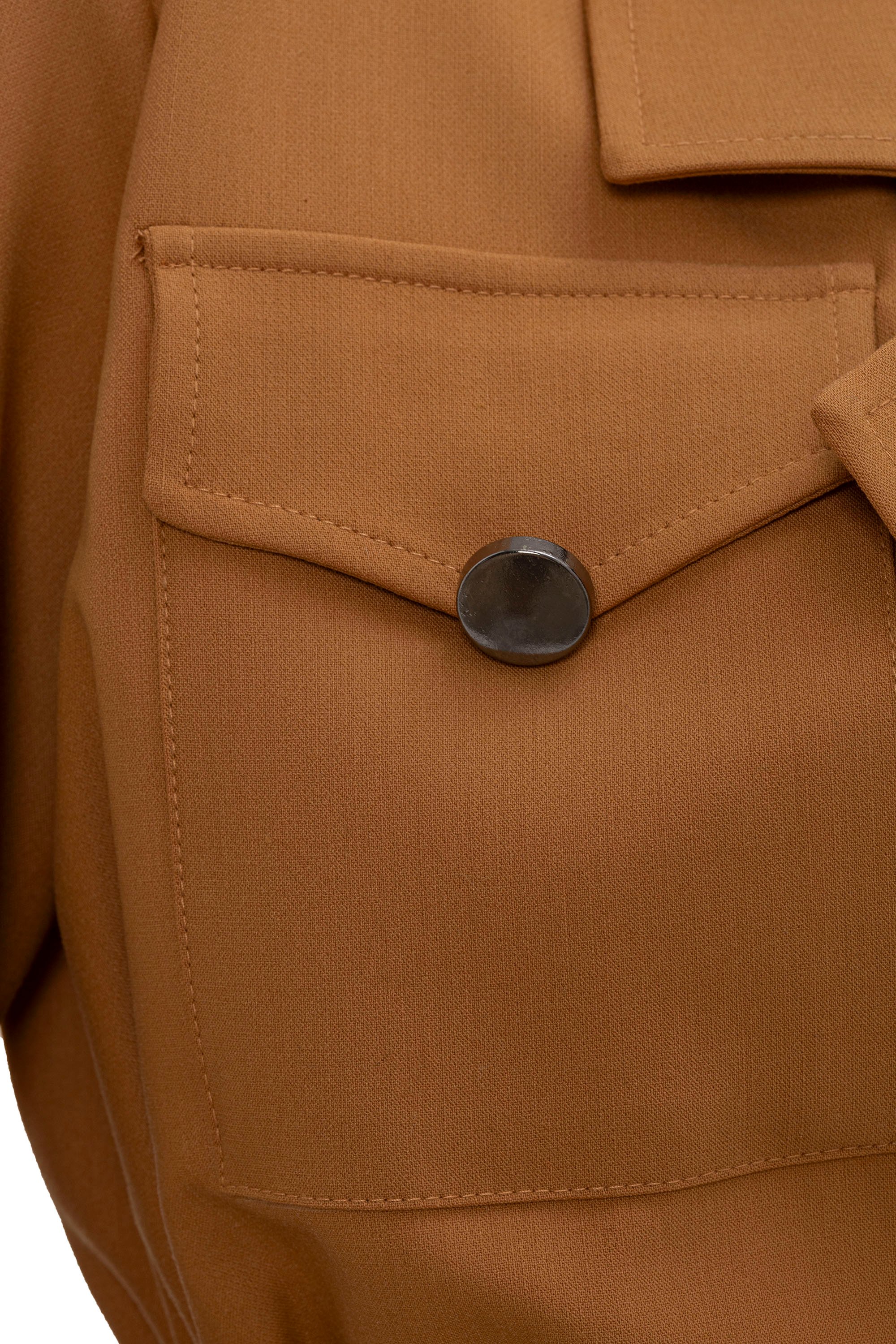DÜĞME DETAYLI BLAZER CEKET - TABA