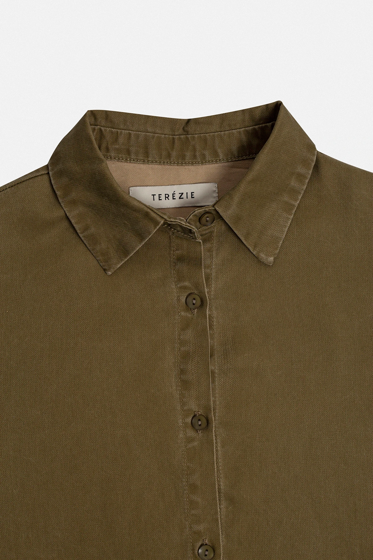 MOLIN YIKAMALI TENCEL GÖMLEK - HAKİ