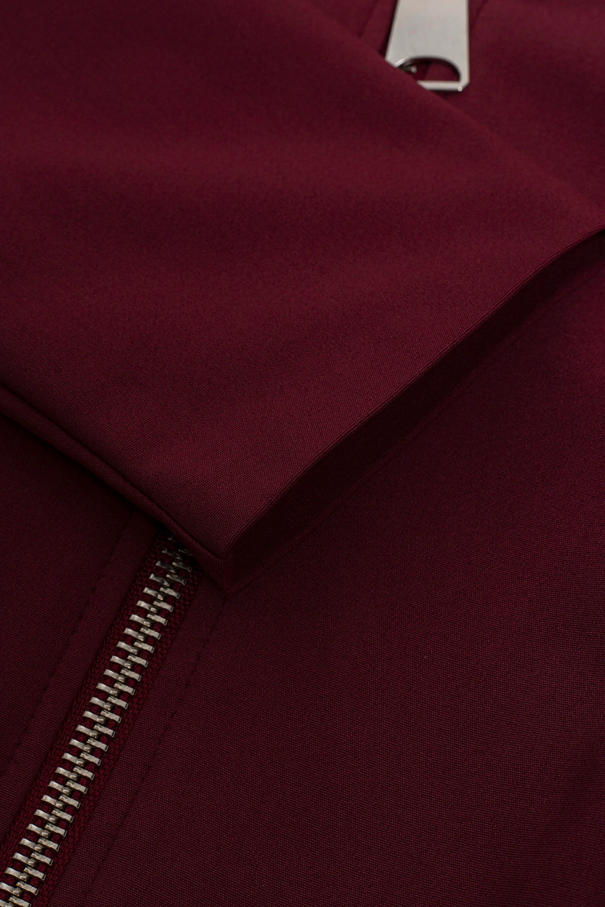 FERMUARLI BOMBER DIŞ CEKET - BORDO