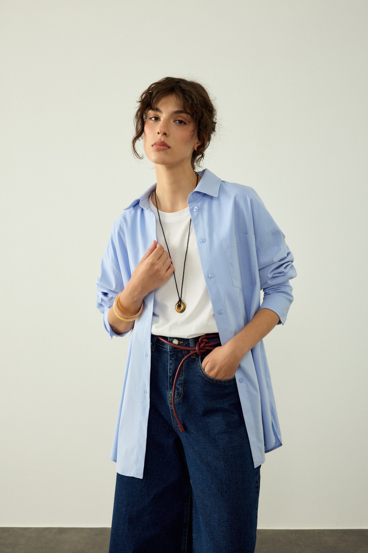CEPLİ OVERSIZE GÖMLEK