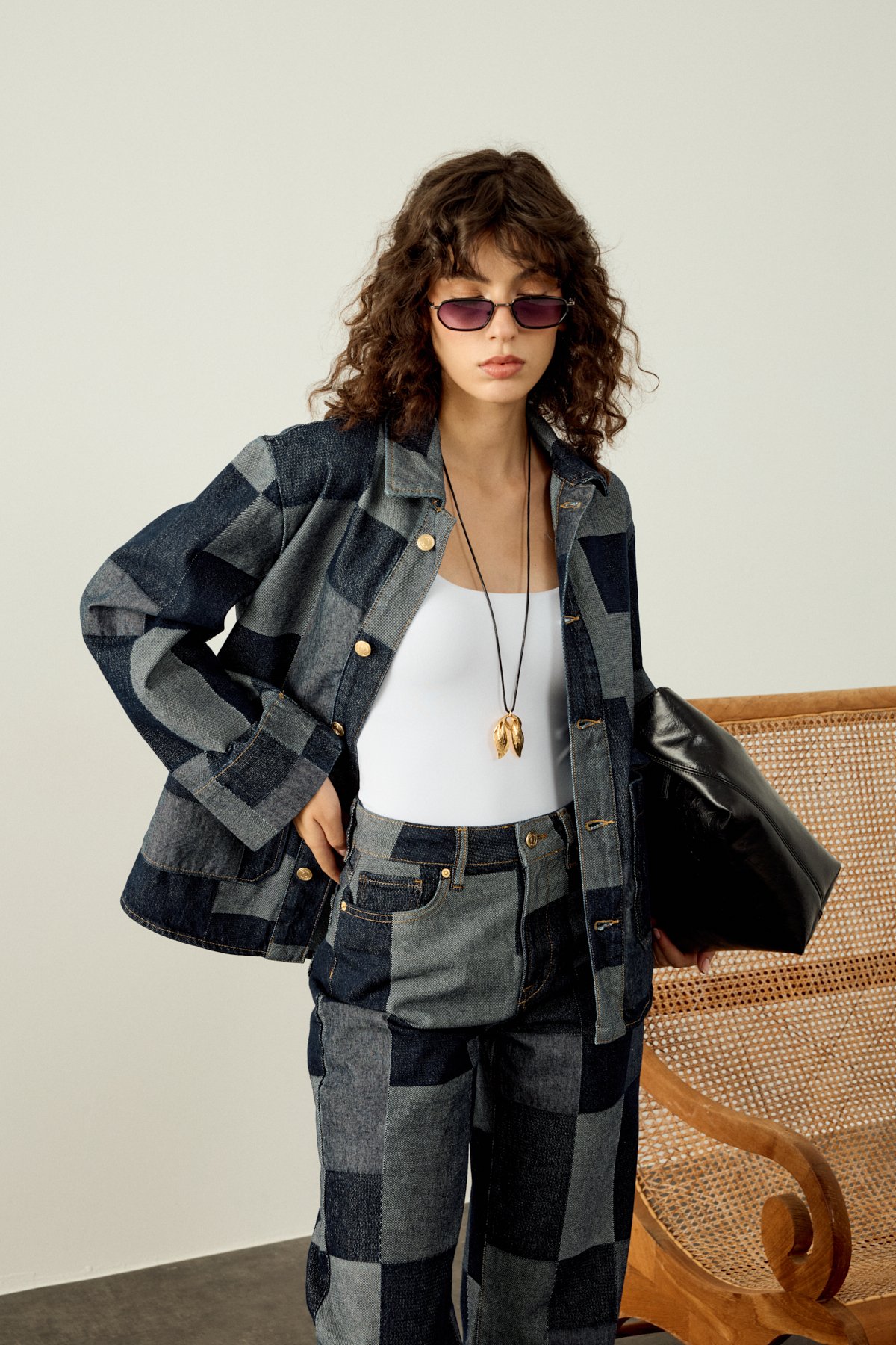 CORY PATCHWORK DENIM CEKET - İNDİGO