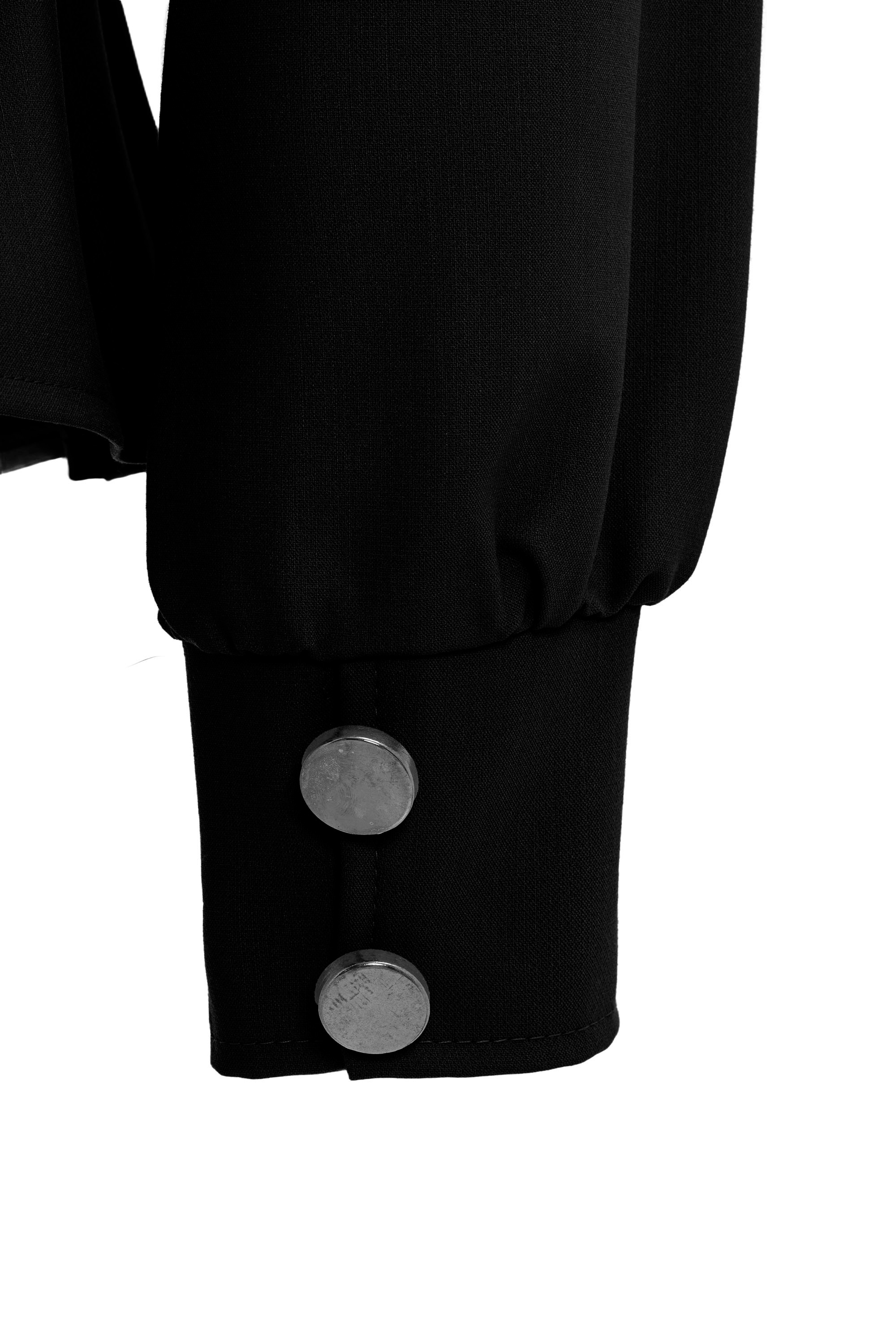 DÜĞME DETAYLI BLAZER CEKET - SİYAH