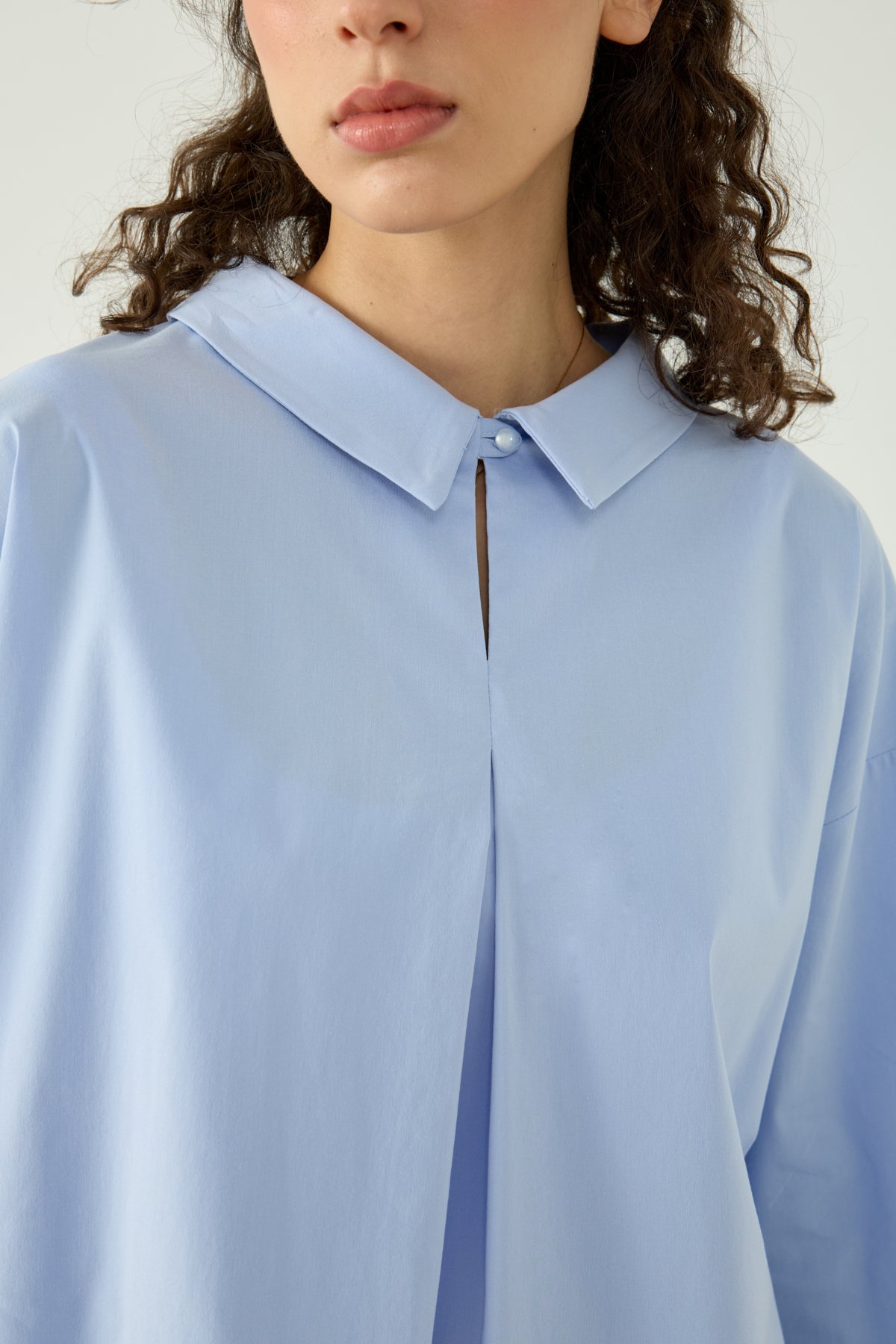 PİLE DETAYLI OVERSIZE GÖMLEK