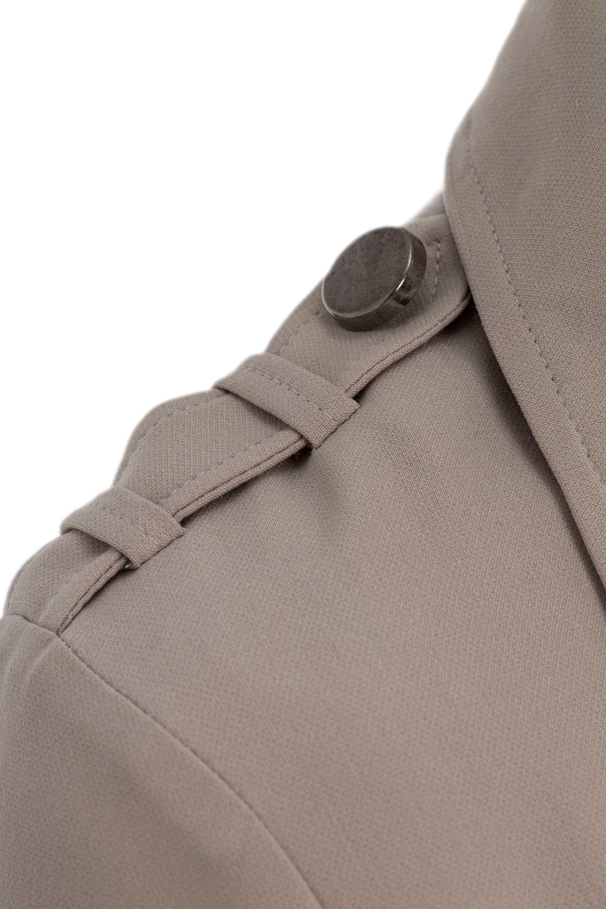 DÜĞME DETAYLI BLAZER CEKET - BEJ