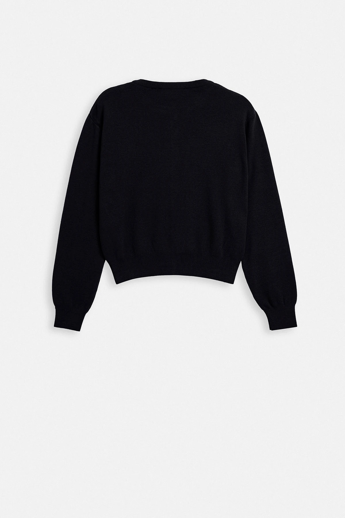 YUMUŞAK DOKULU TRİKO HIRKA - SİYAH