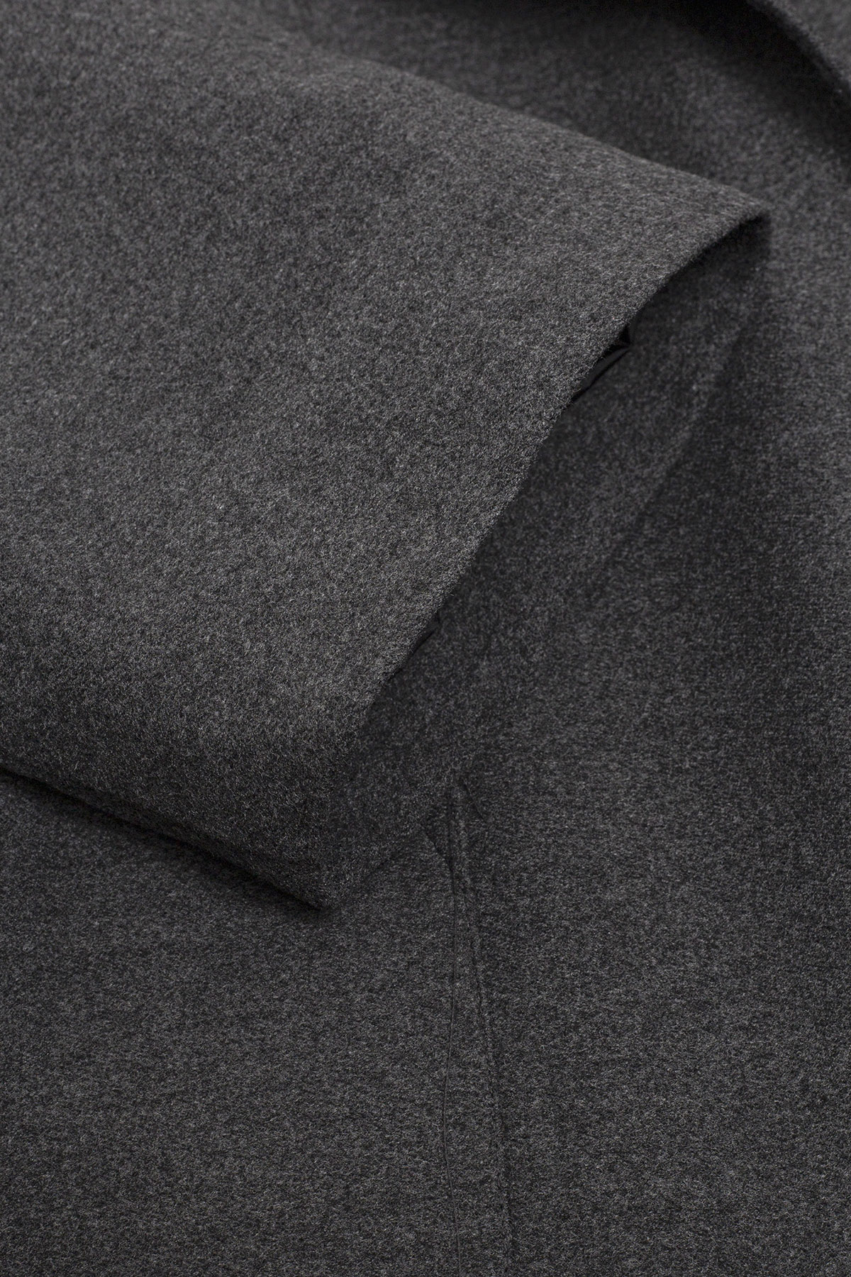 PAMUK KARIŞIMLI OVERSIZE UZUN KABAN - ANTRASİT