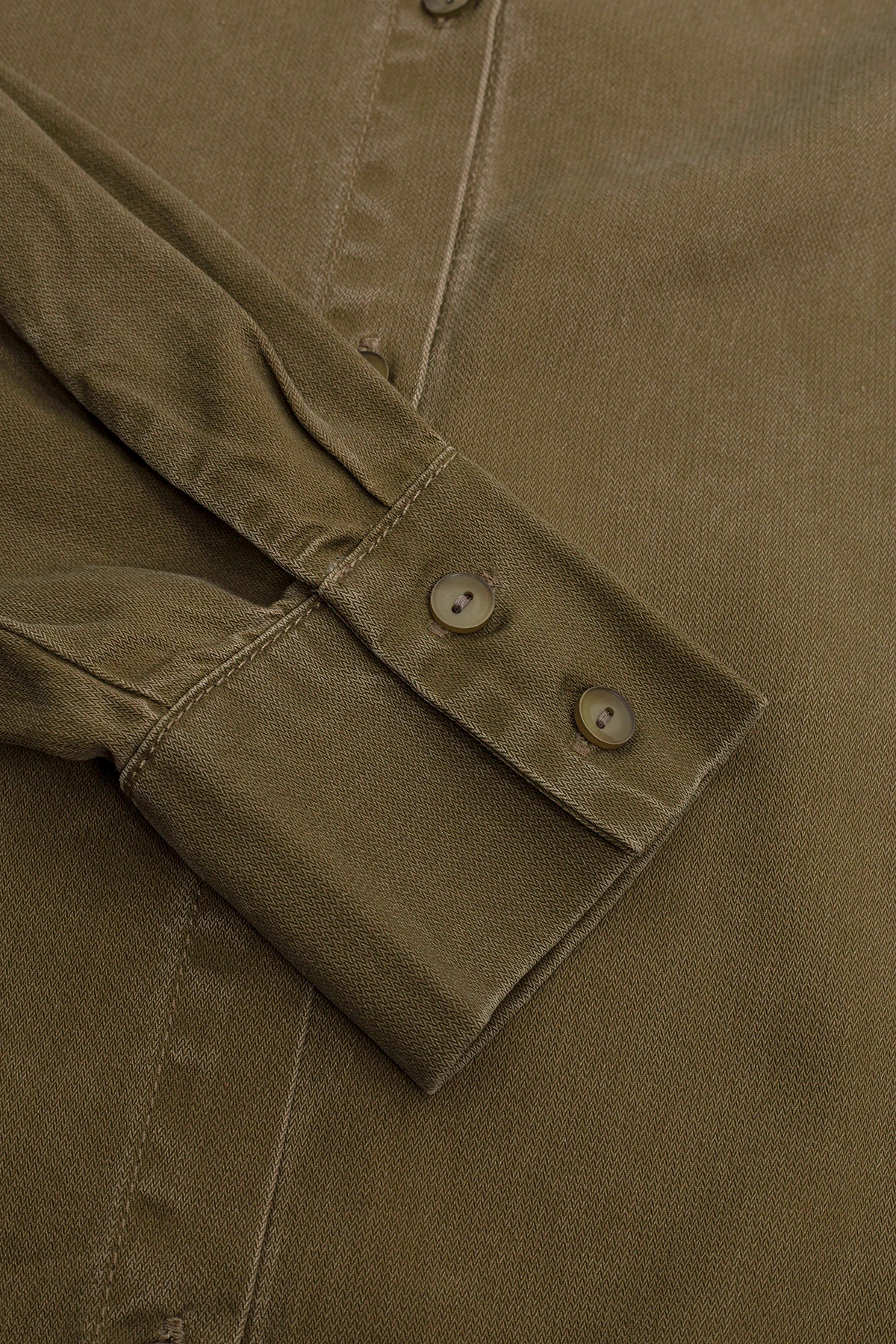 MOLIN YIKAMALI TENCEL GÖMLEK - HAKİ