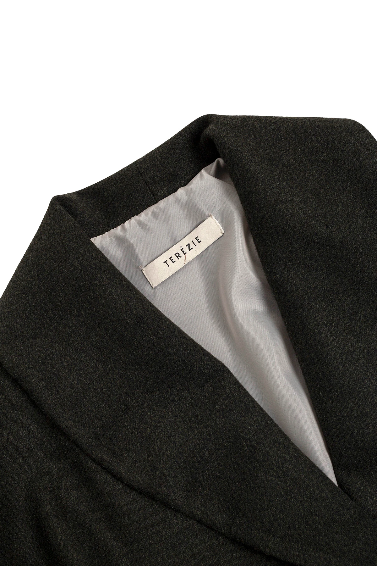 PAMUK KARIŞIMLI OVERSIZE KISA KABAN - HAKİ