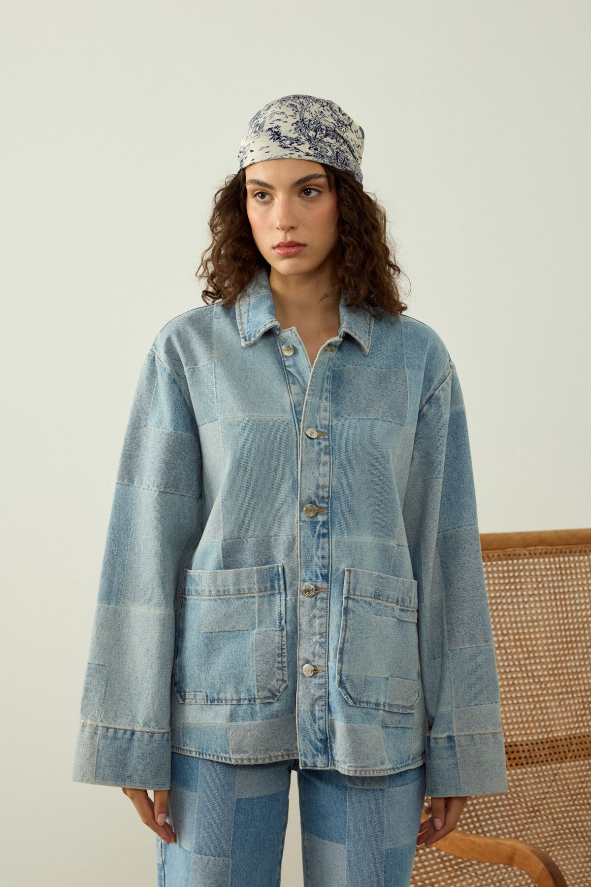 CORY PATCHWORK DENIM CEKET - MAVİ